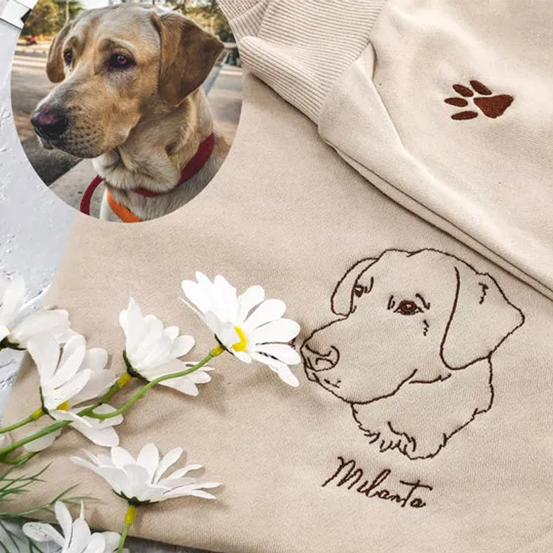 Custom Pet Embroidered Sweatshirt