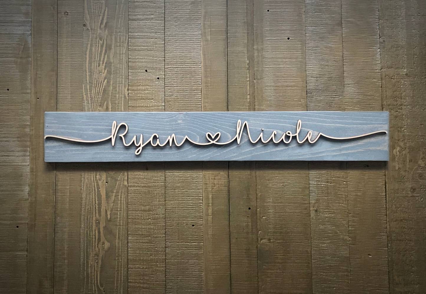 Personalized Valentines Day Gift | Love Couples Name Pallet Sign 