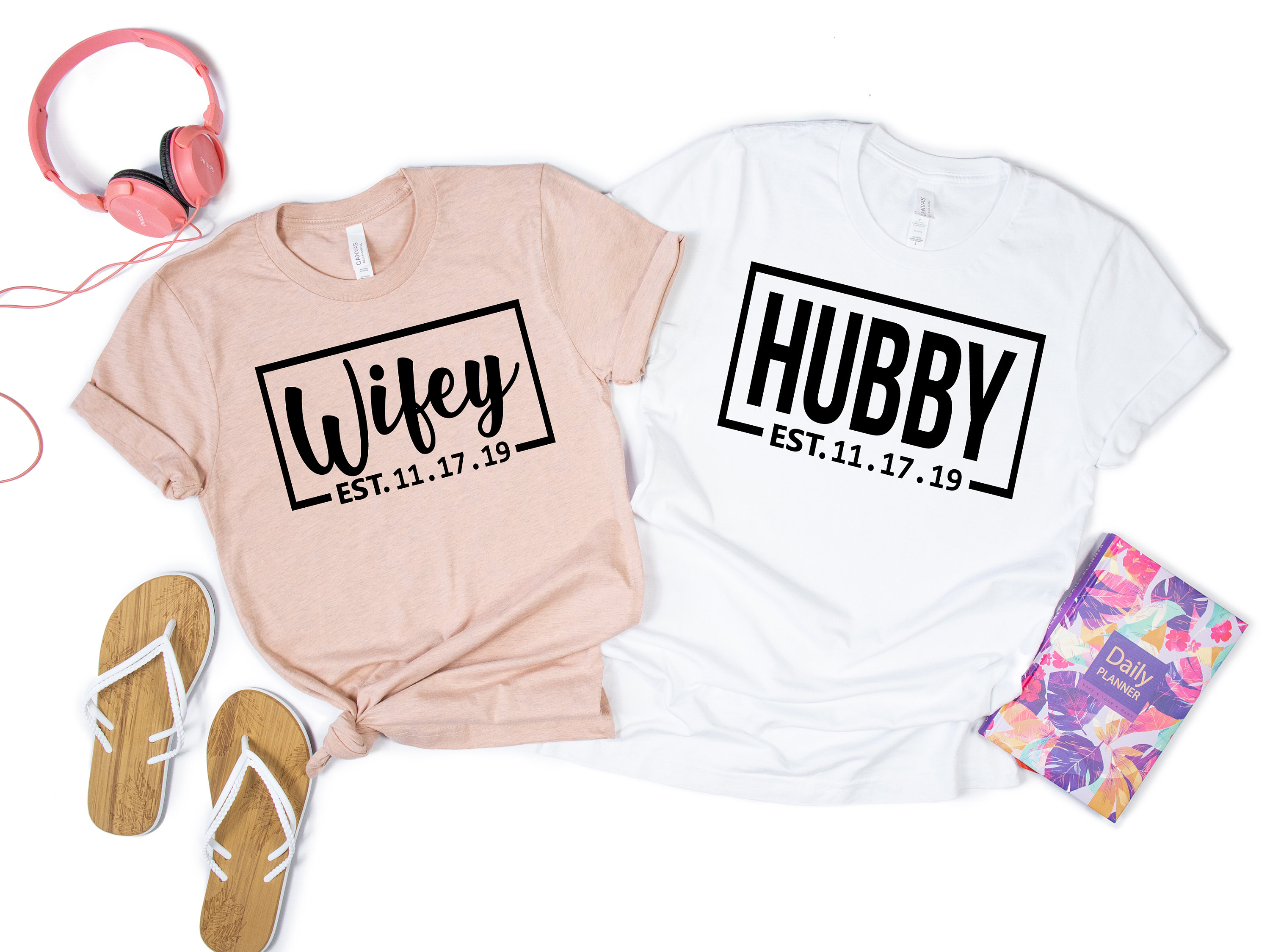 Wifey and Hubby Shirt, Wedding Party Shirt,Honeymoon Shirt,Wedding Shirt,Wife and Hubs Shirts, Just Married Shirts, Matching Couple Shirt
