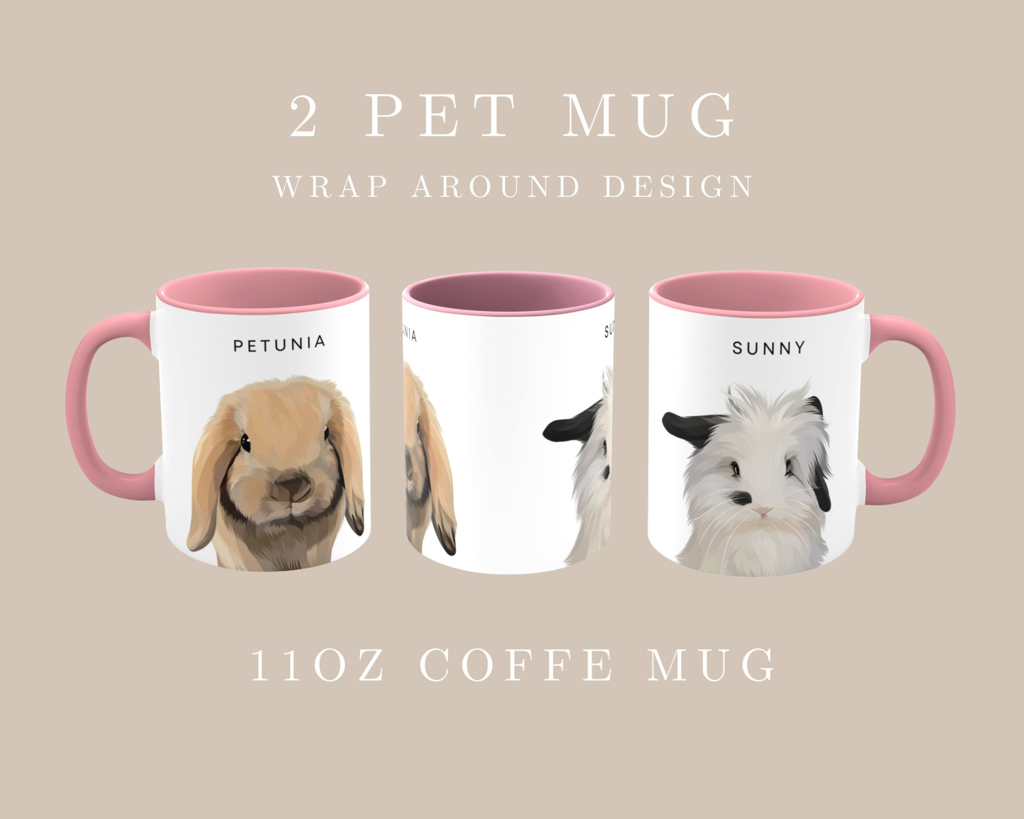Custom Pet Cartoon Portrait Mug