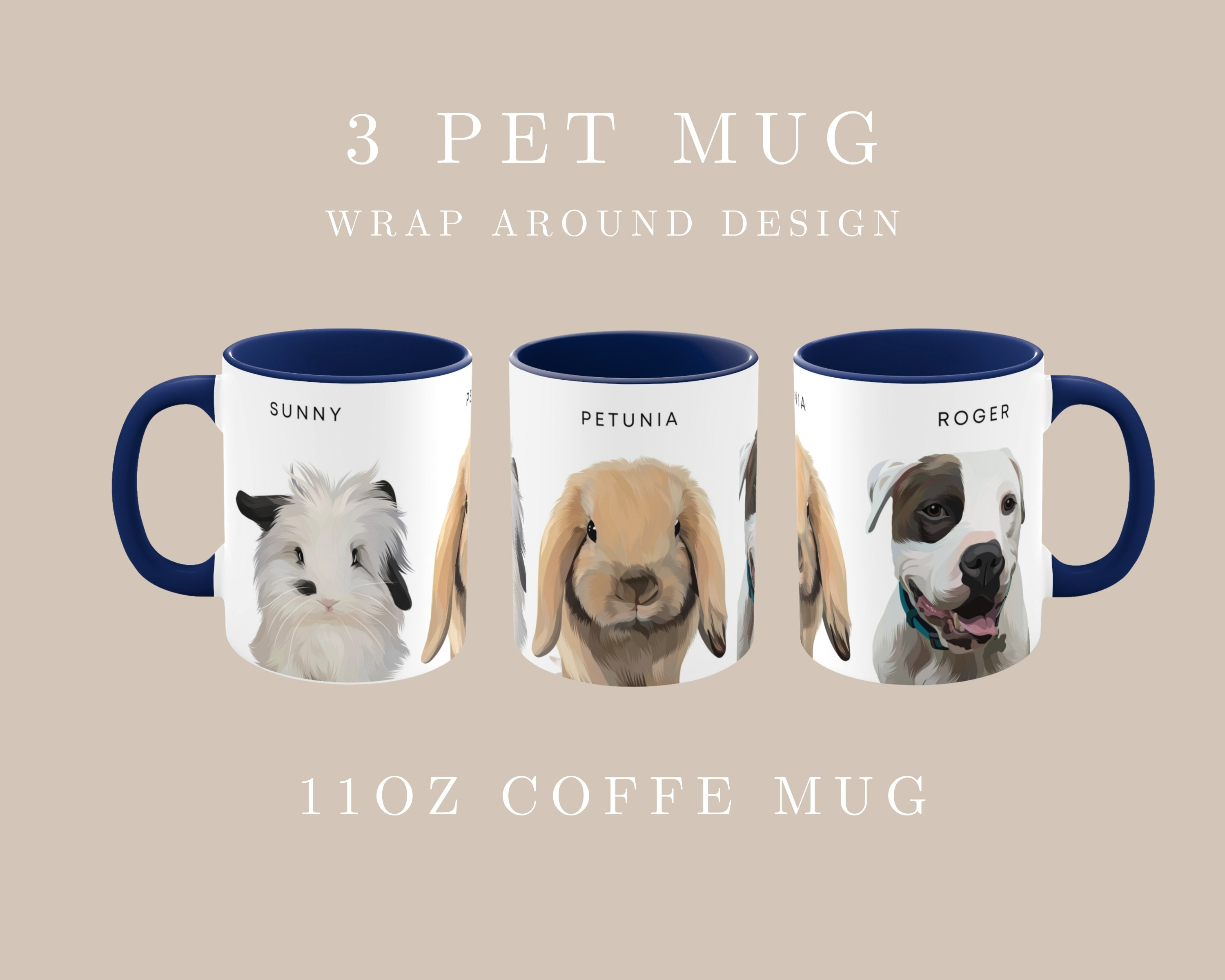 Custom Pet Cartoon Portrait Mug