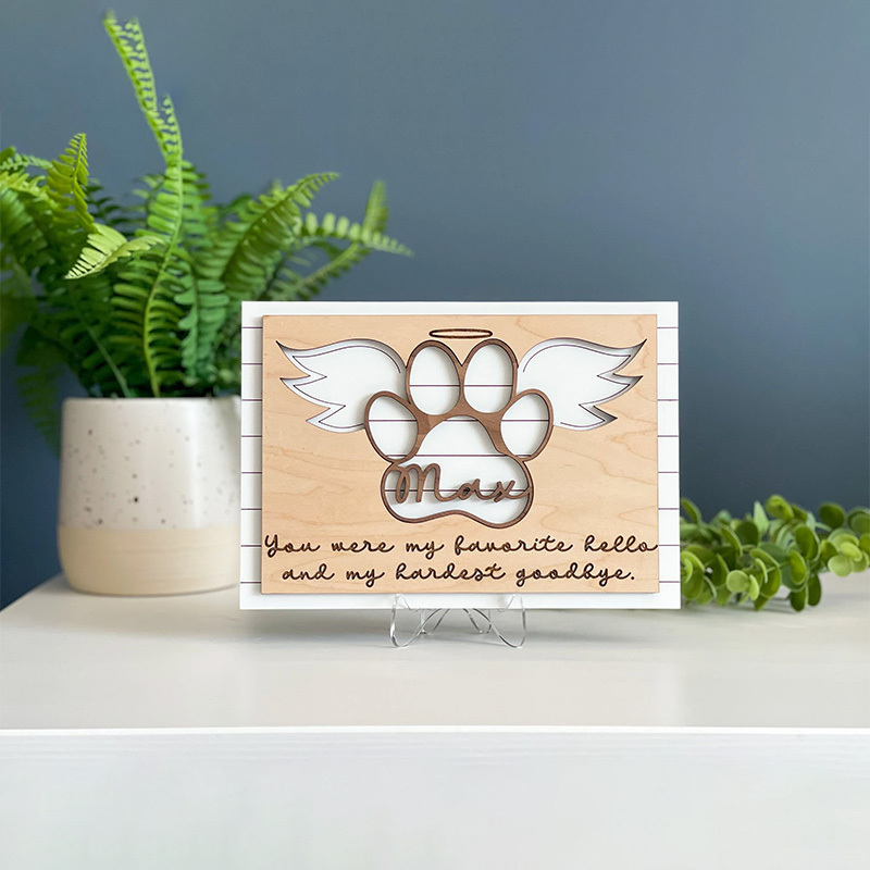 Pet Memorial Sign, Pet Memorial Gift, Pet Loss Gift, Personalized Cat Memorial, Personalized Dog Memorial