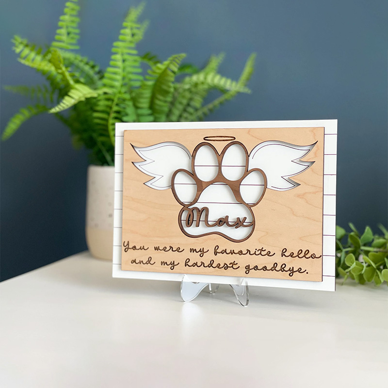 Pet Memorial Sign, Pet Memorial Gift, Pet Loss Gift, Personalized Cat Memorial, Personalized Dog Memorial