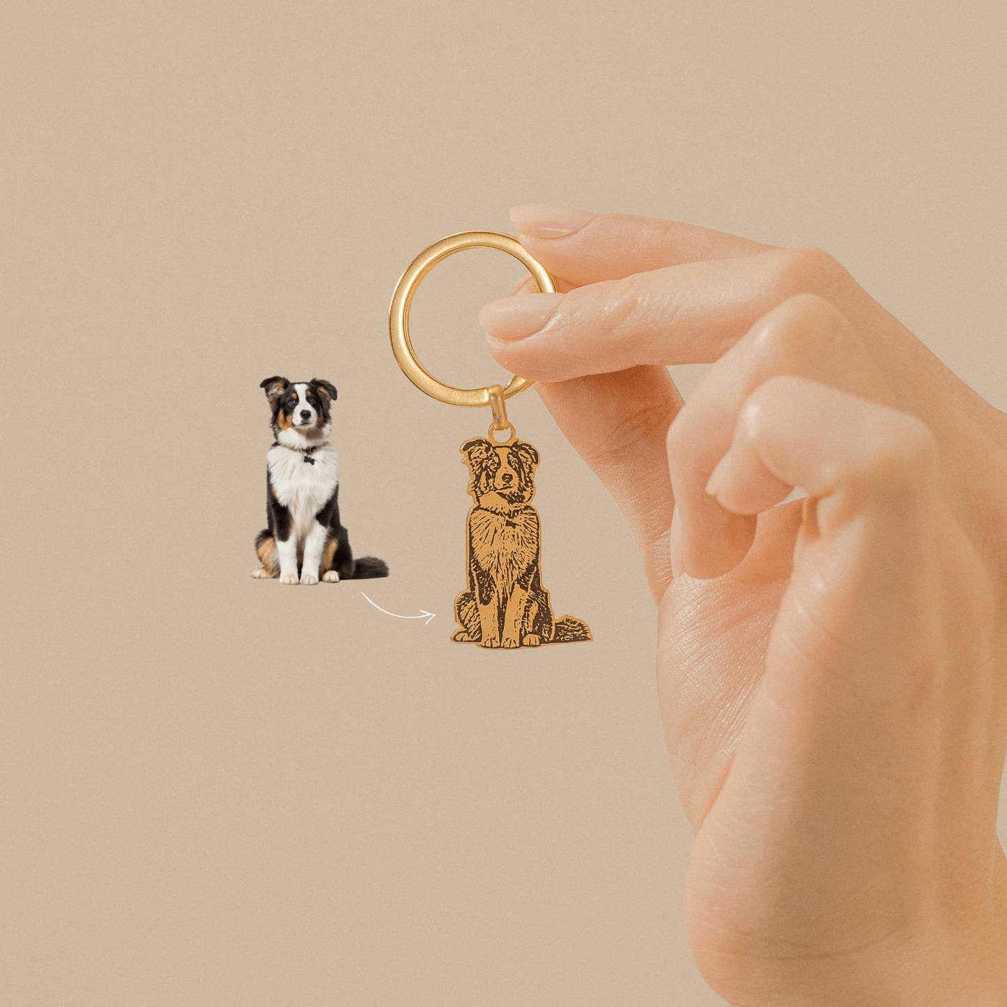 Engraved Pet Keychain - A Personalized Tribute to Your Furry Friend