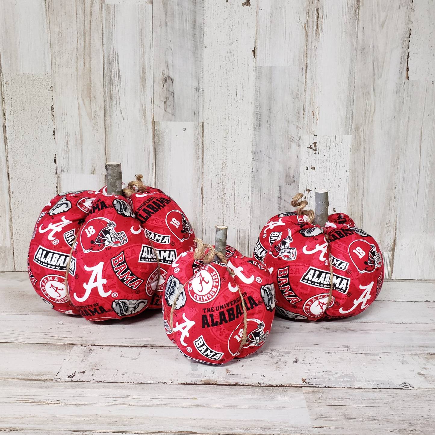 Football Pumpkins Handmade, Tennessee Vols Decorations , Roll Tide Decor, Alabama Decor, Fabric Pumpkins, Football Decor