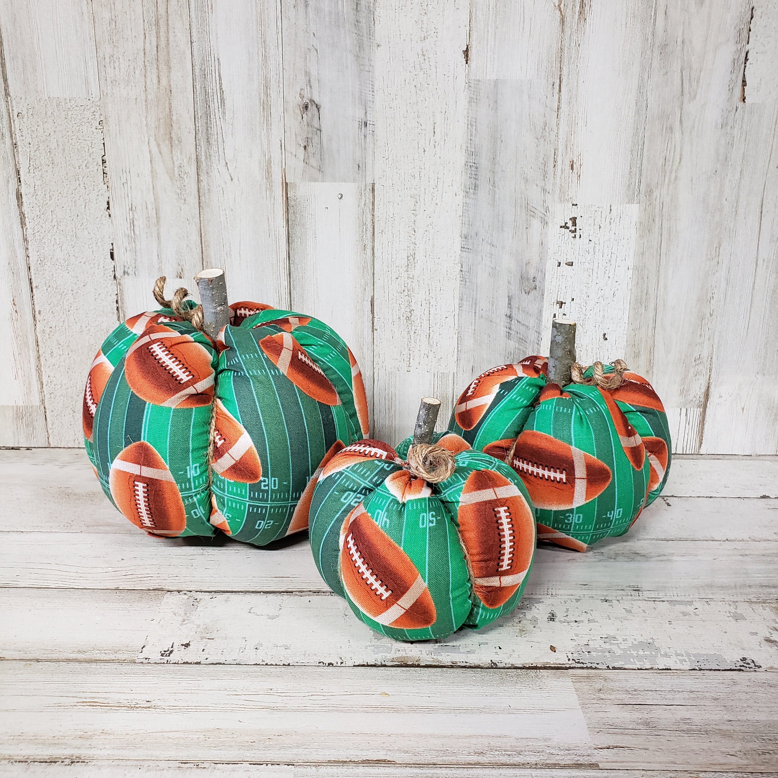 Football Pumpkins Handmade, Tennessee Vols Decorations , Roll Tide Decor, Alabama Decor, Fabric Pumpkins, Football Decor