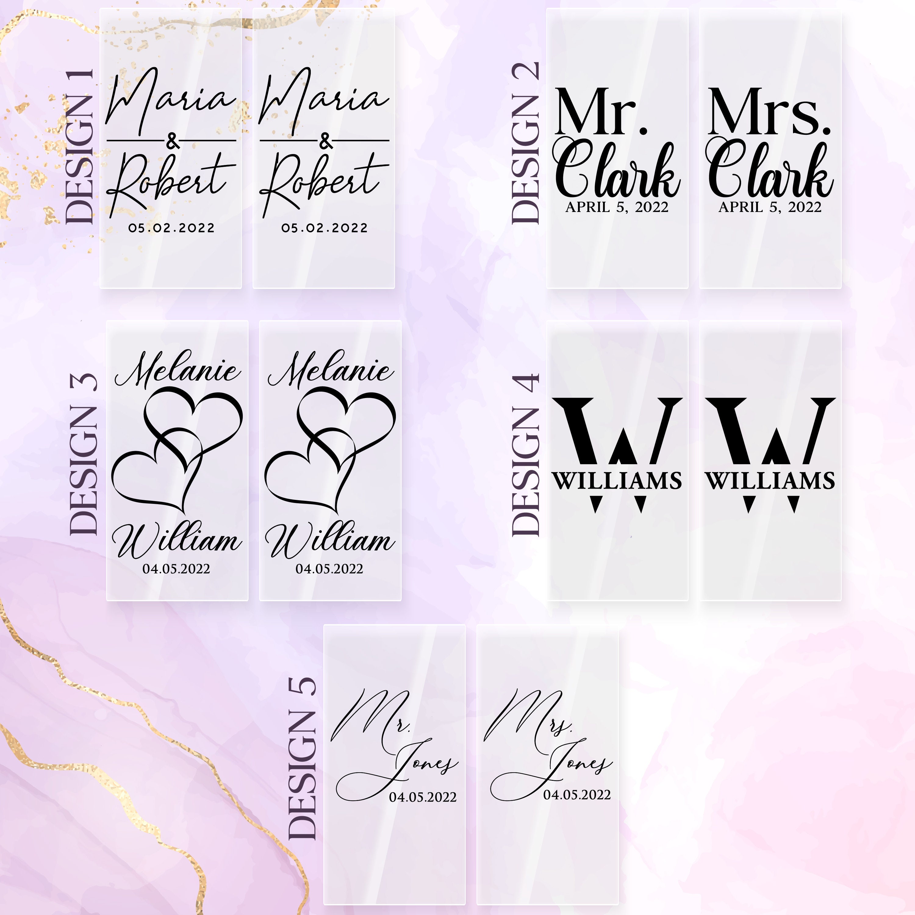 Personalized Champagne Flutes-Wedding Gift