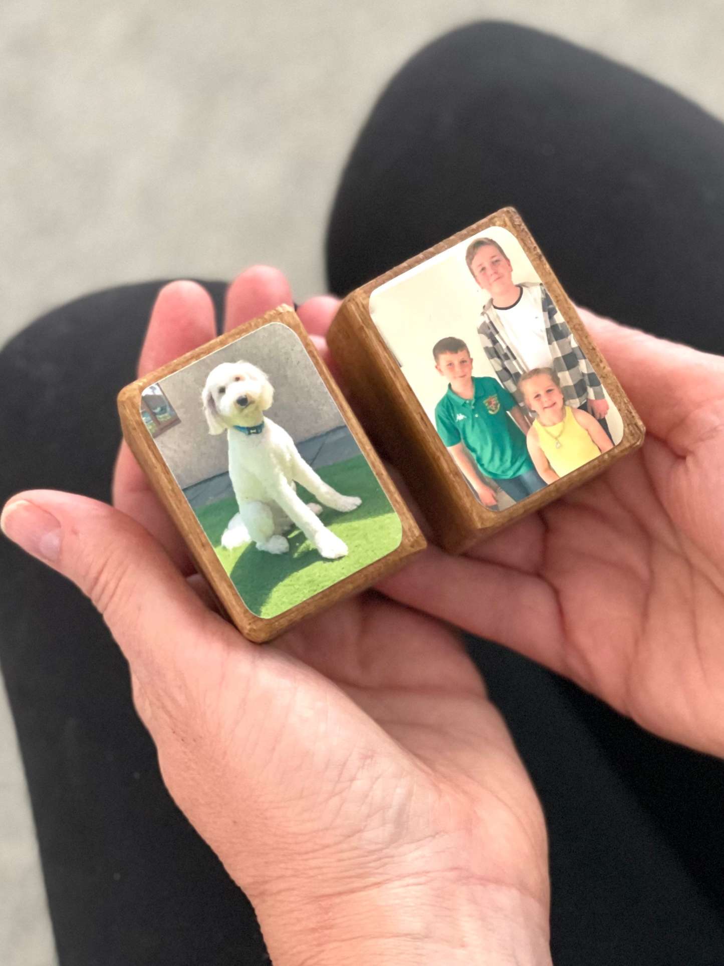 Stacking Photo Blocks Set - Photo Gift, Wooden Photo Block