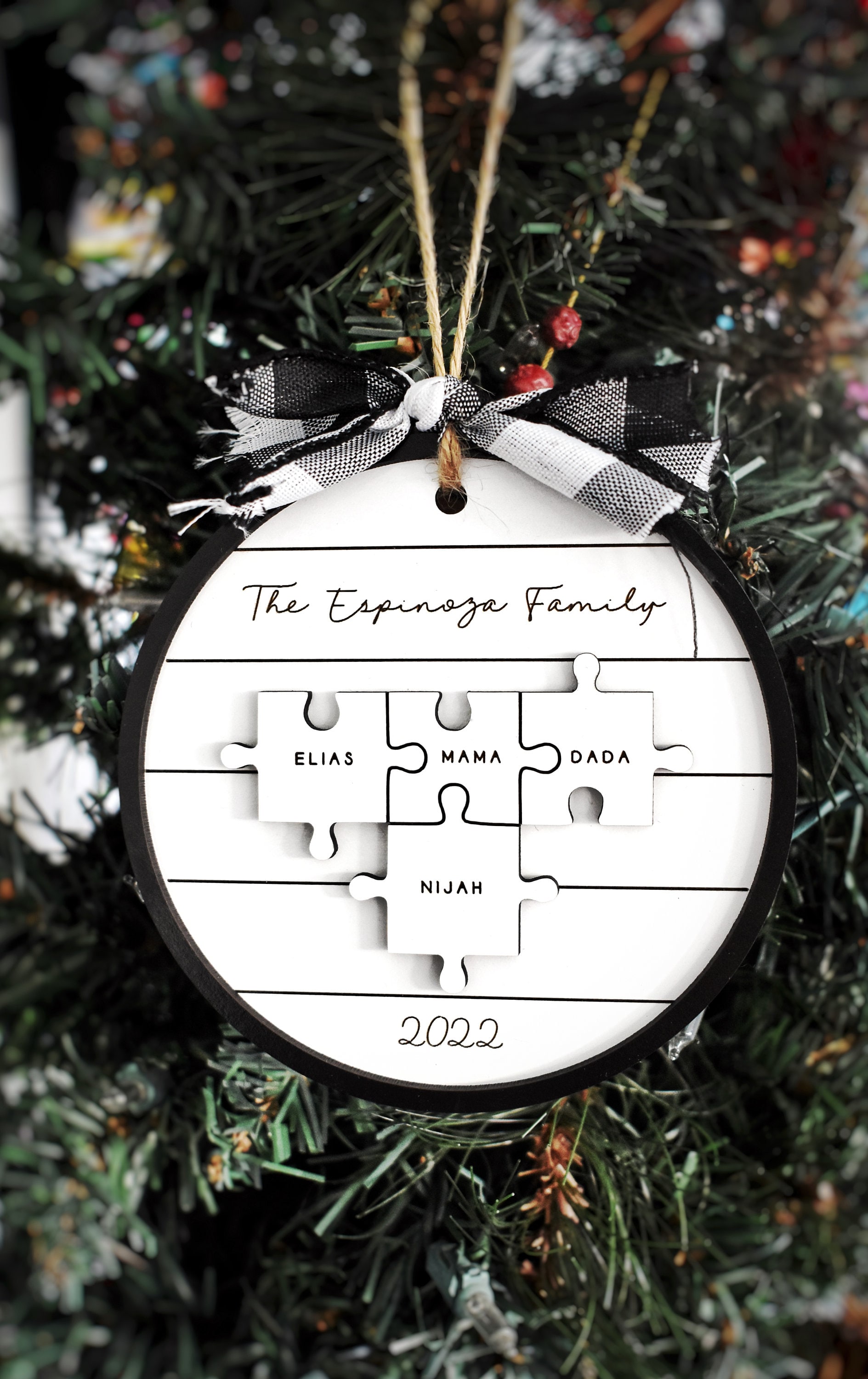 Personalized Christmas Ornament Gift-Custom Puzzle Year Ornament
