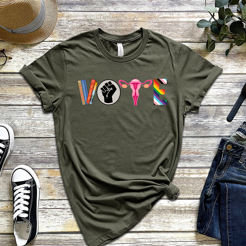 Vote Shirt, Banned Books Shirt, Reproductive Rights Tee, BLM Shirts, Political Activism Shirt, Pro Roe V Wade, Election Tshirts, LGBTQ Shirt