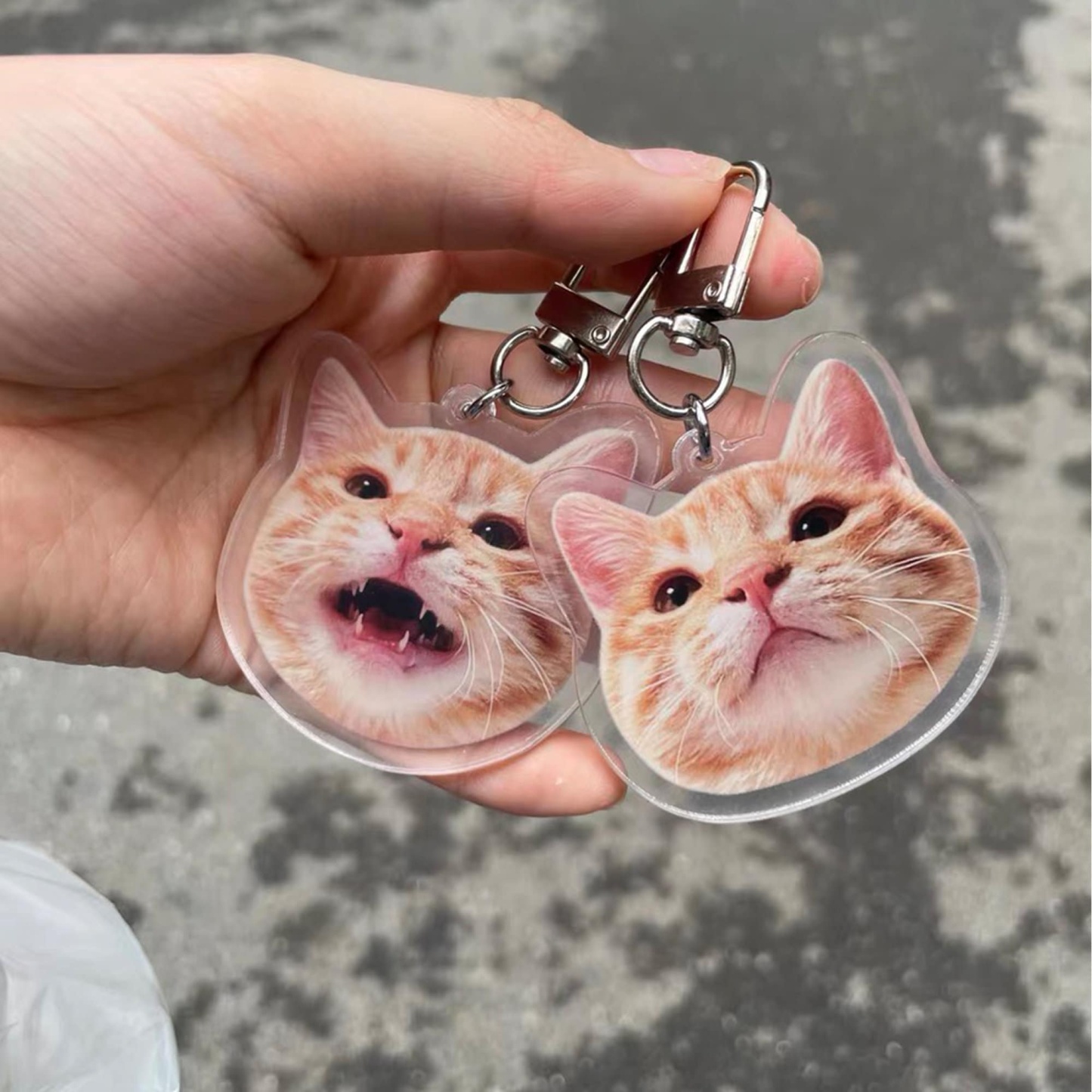 Custom Cat Keychain, Dog Keychain, Pet Keychain, Personalized Pet Photo Keychain