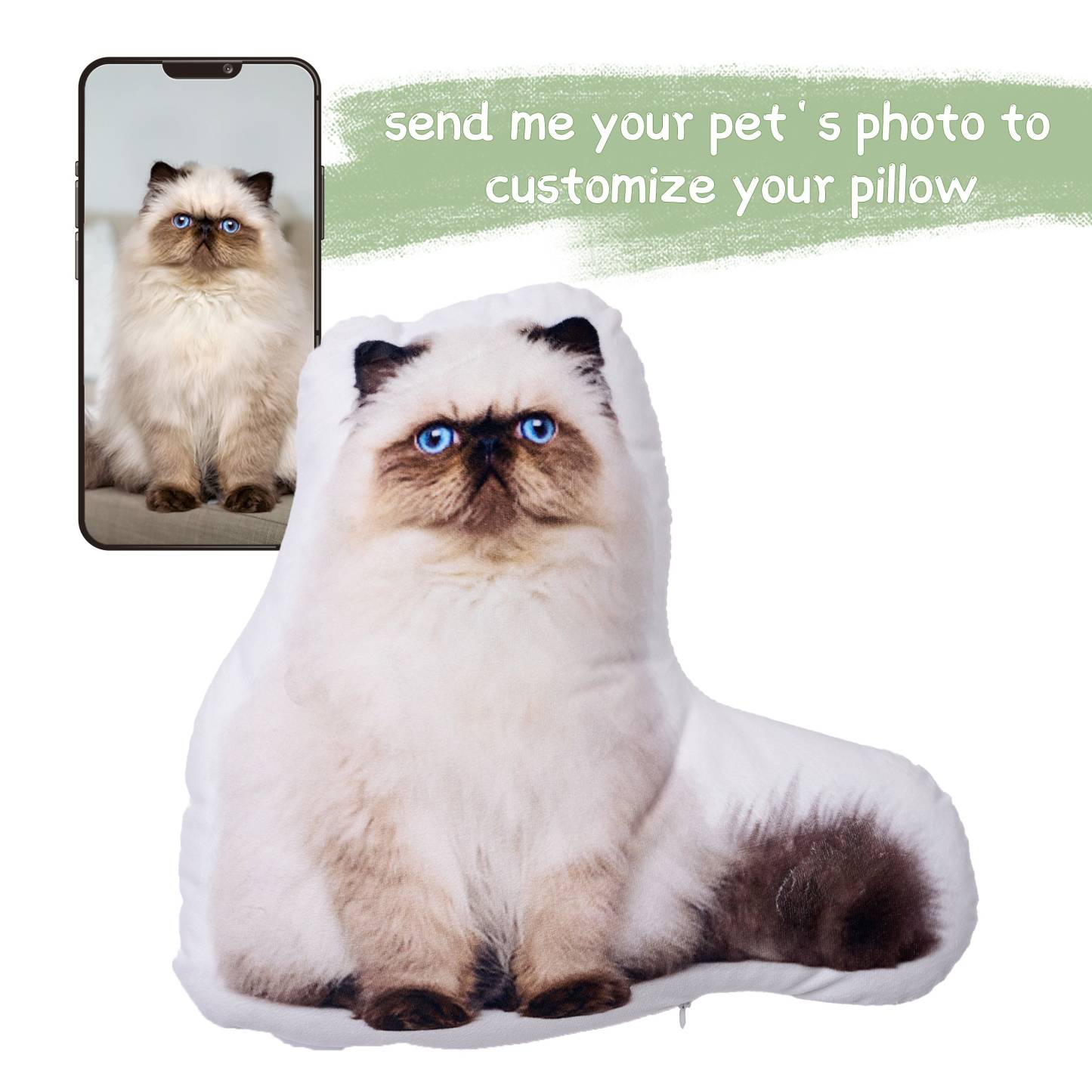 Personalized Pet Pillow, Custom Animal Decorative Pillow, Dog And Cat Cushion, Pet Lover Gift, Personalized Pillow