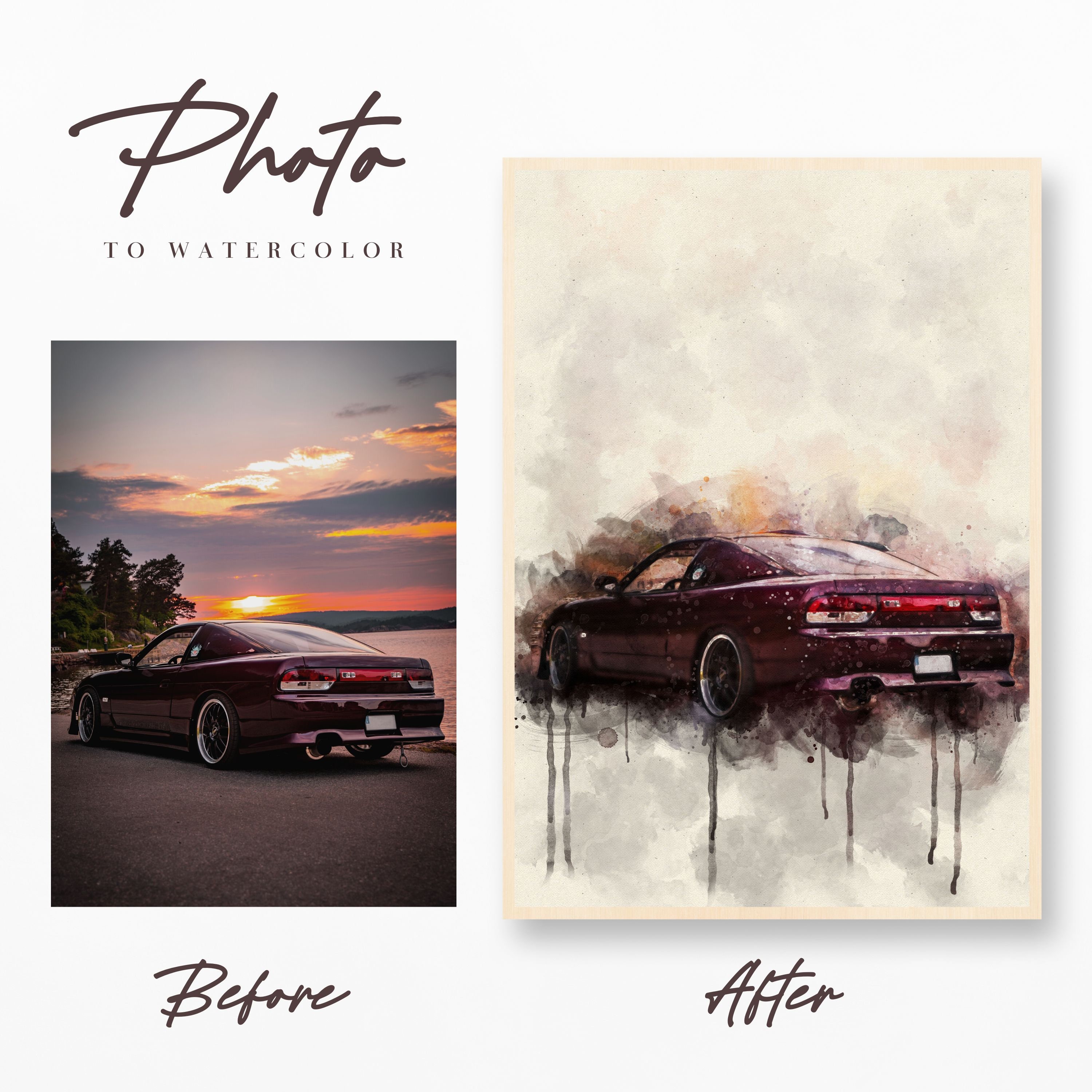 Custom Car Painting from Photo | Personalized Gifts for Dad or Boyfriend