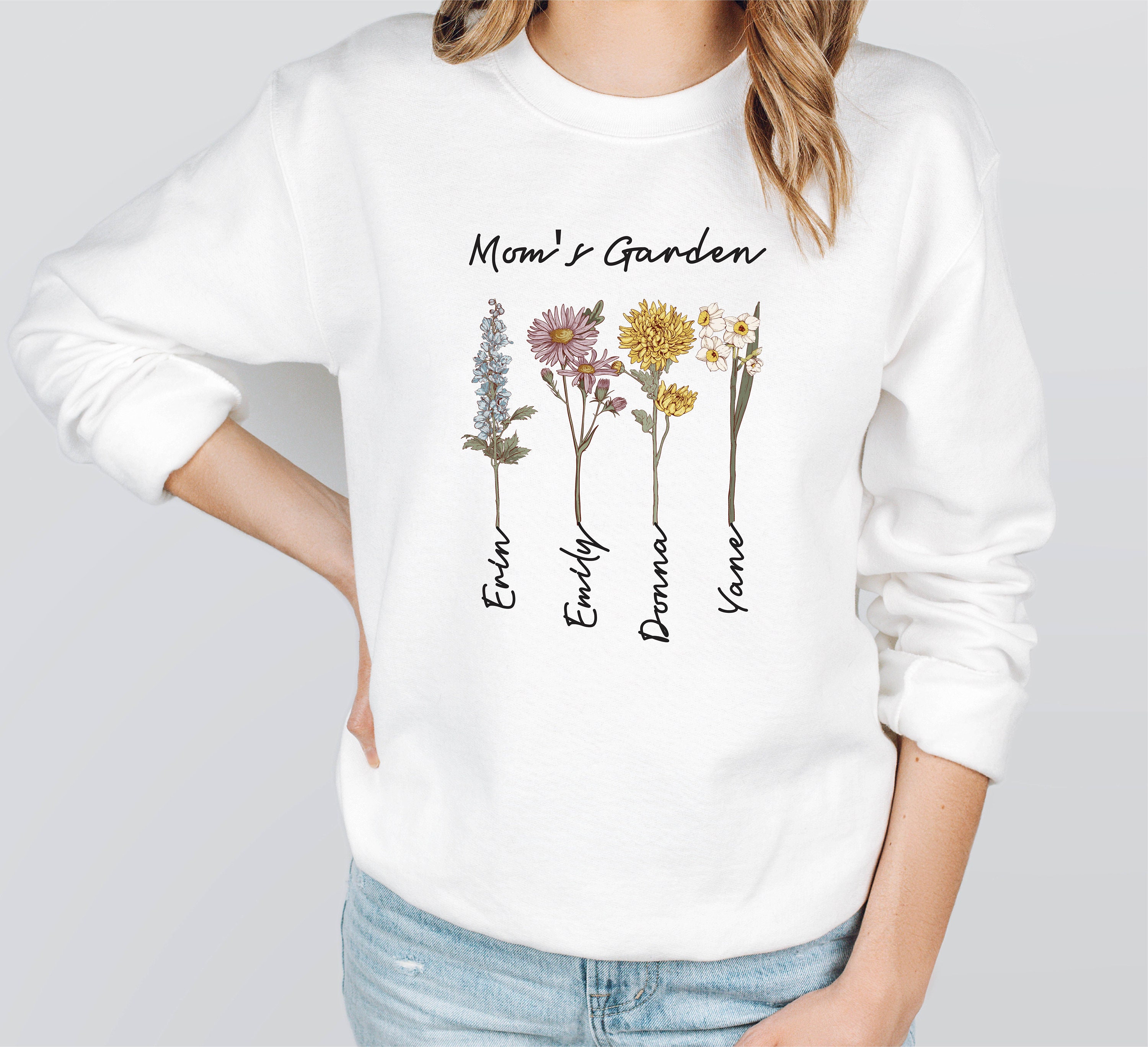 Mom/Grandma's Garden Birth Month Flower Sweatshirt