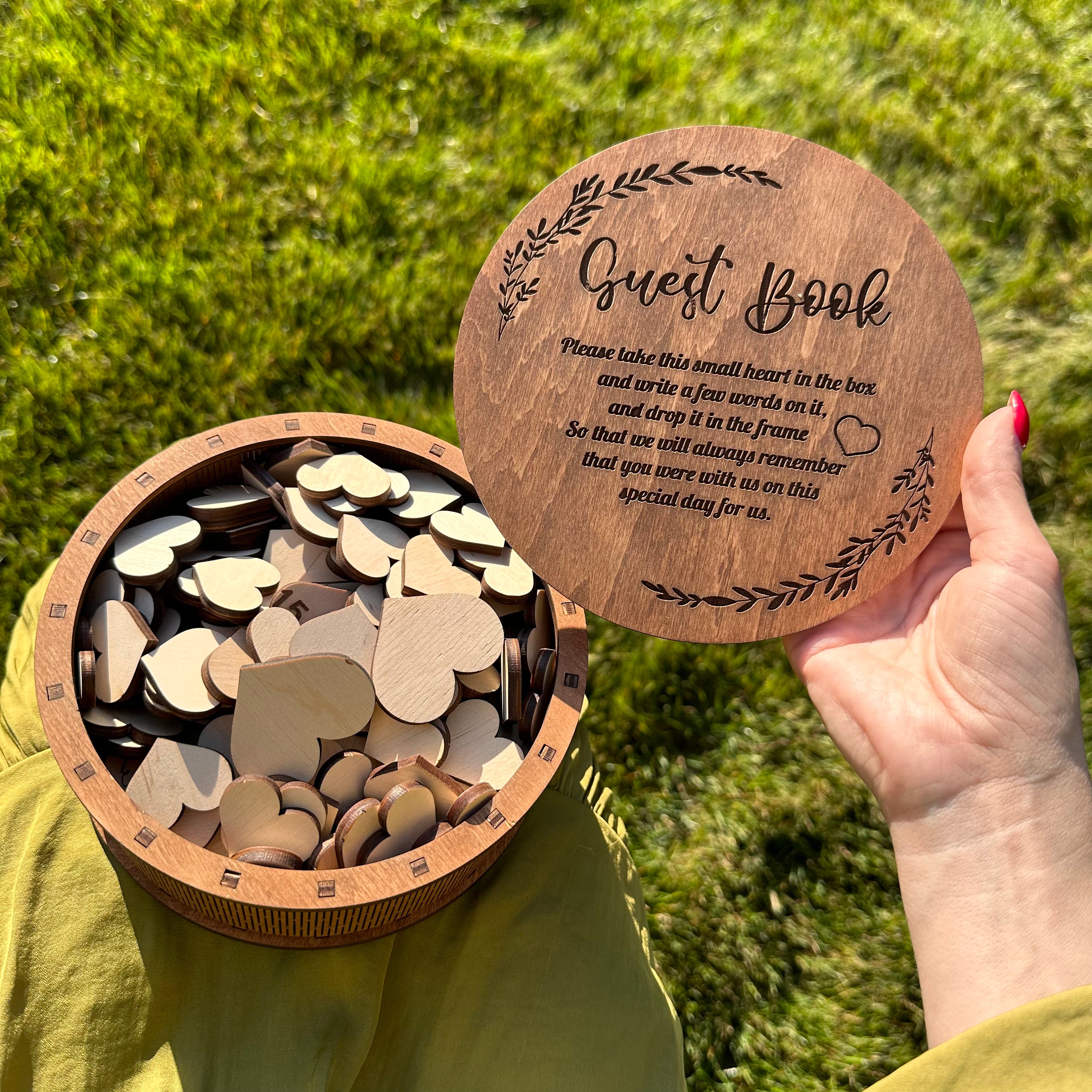 Heart Guest Book, Personalized Gift, Rustic Guest Book, Rustic Wedding Decor, Wedding Decor, Wedding Gifts, Wooden Guestbook