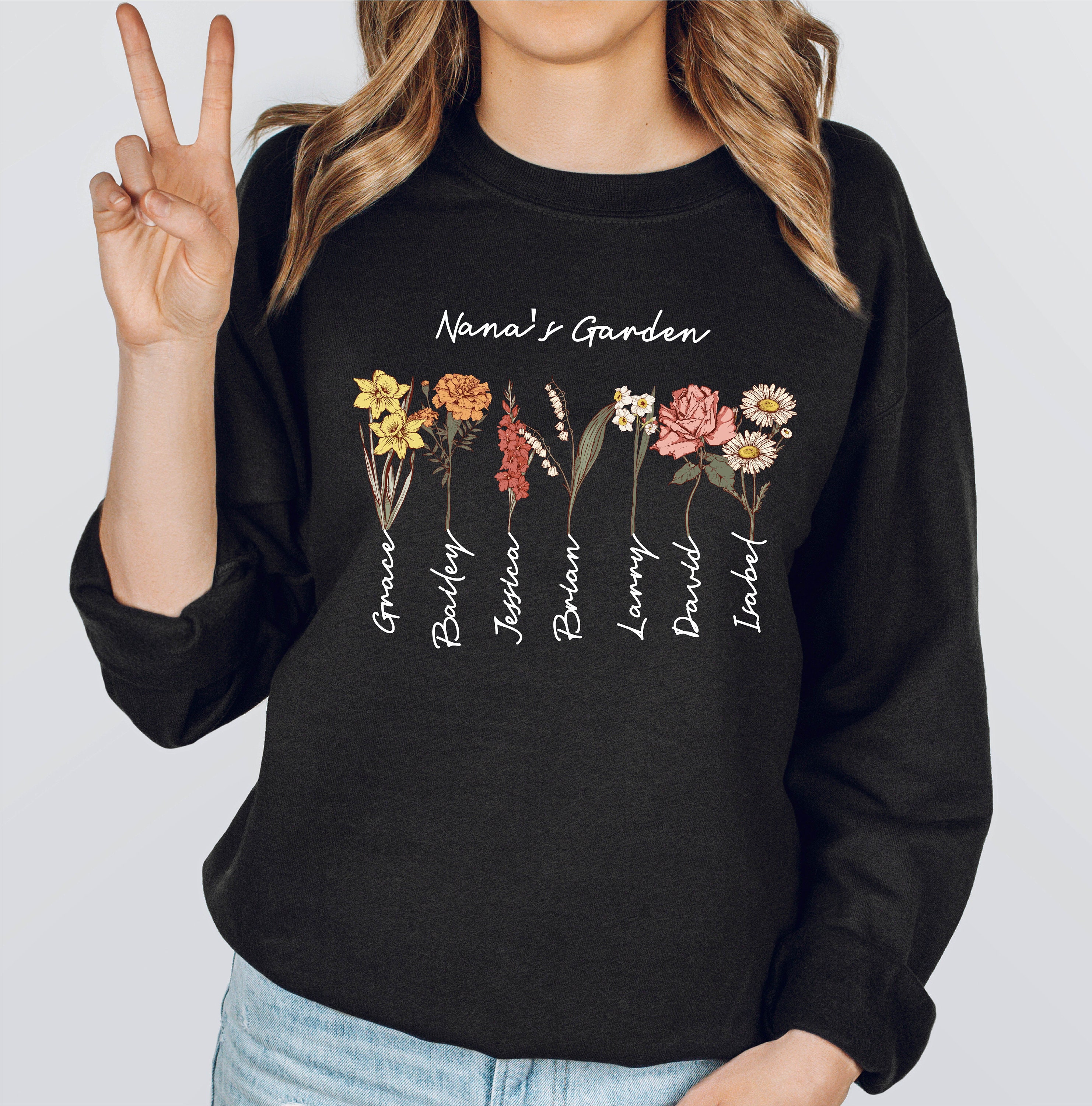 Mom/Grandma's Garden Birth Month Flower Sweatshirt