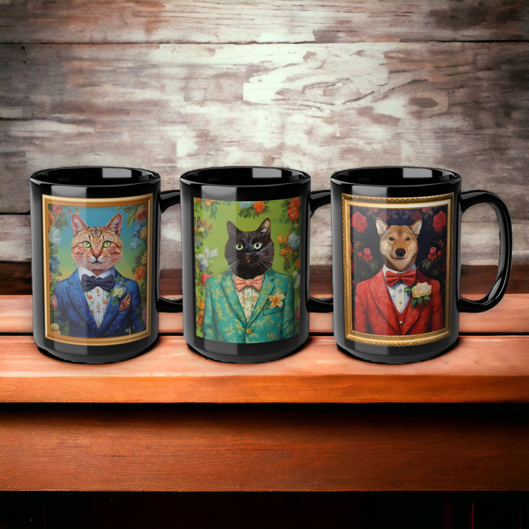 Custom Pet Portrait Mug, Pet Memorial Gift Mug
