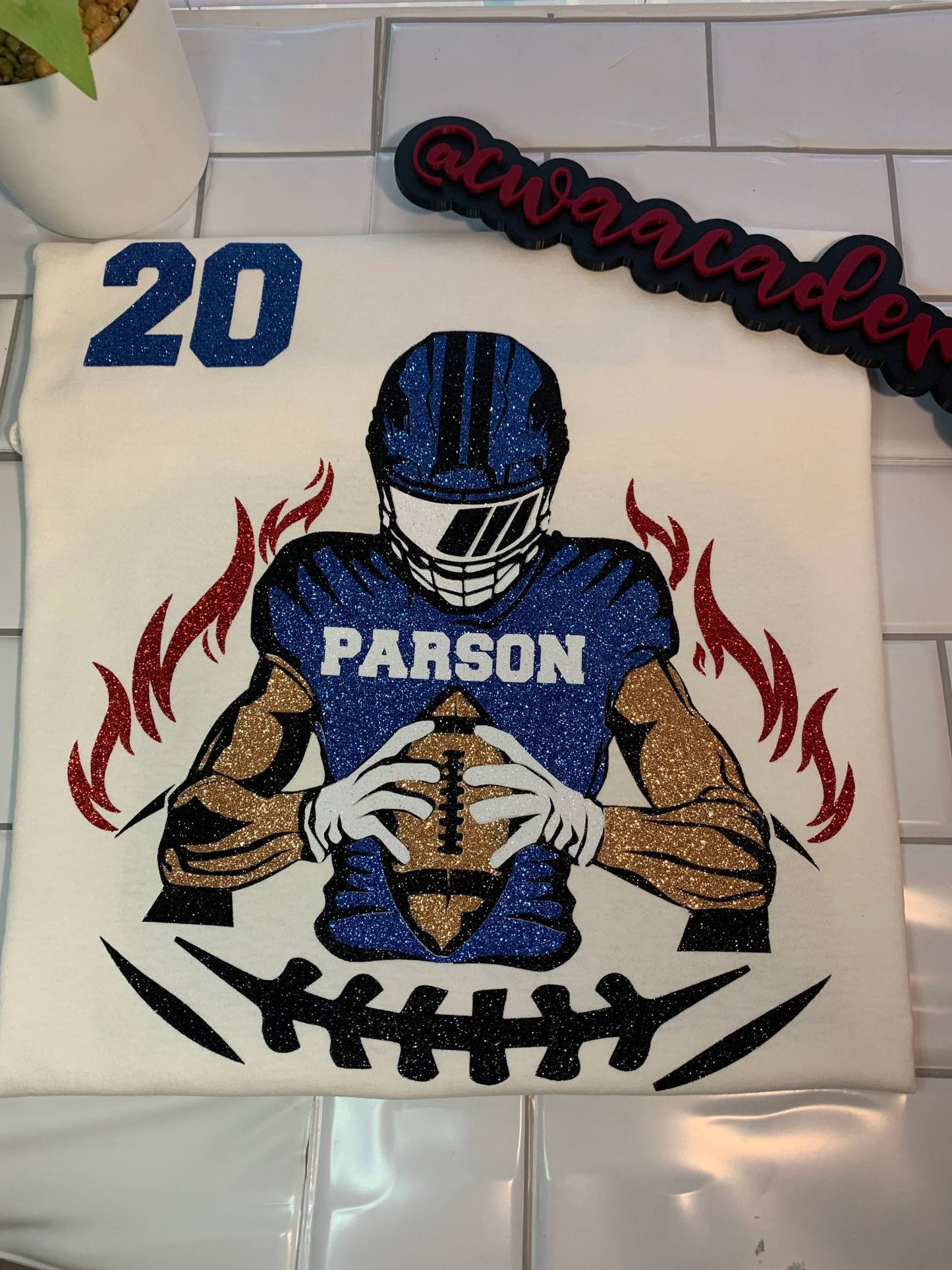 Glitter Football Player Shirt