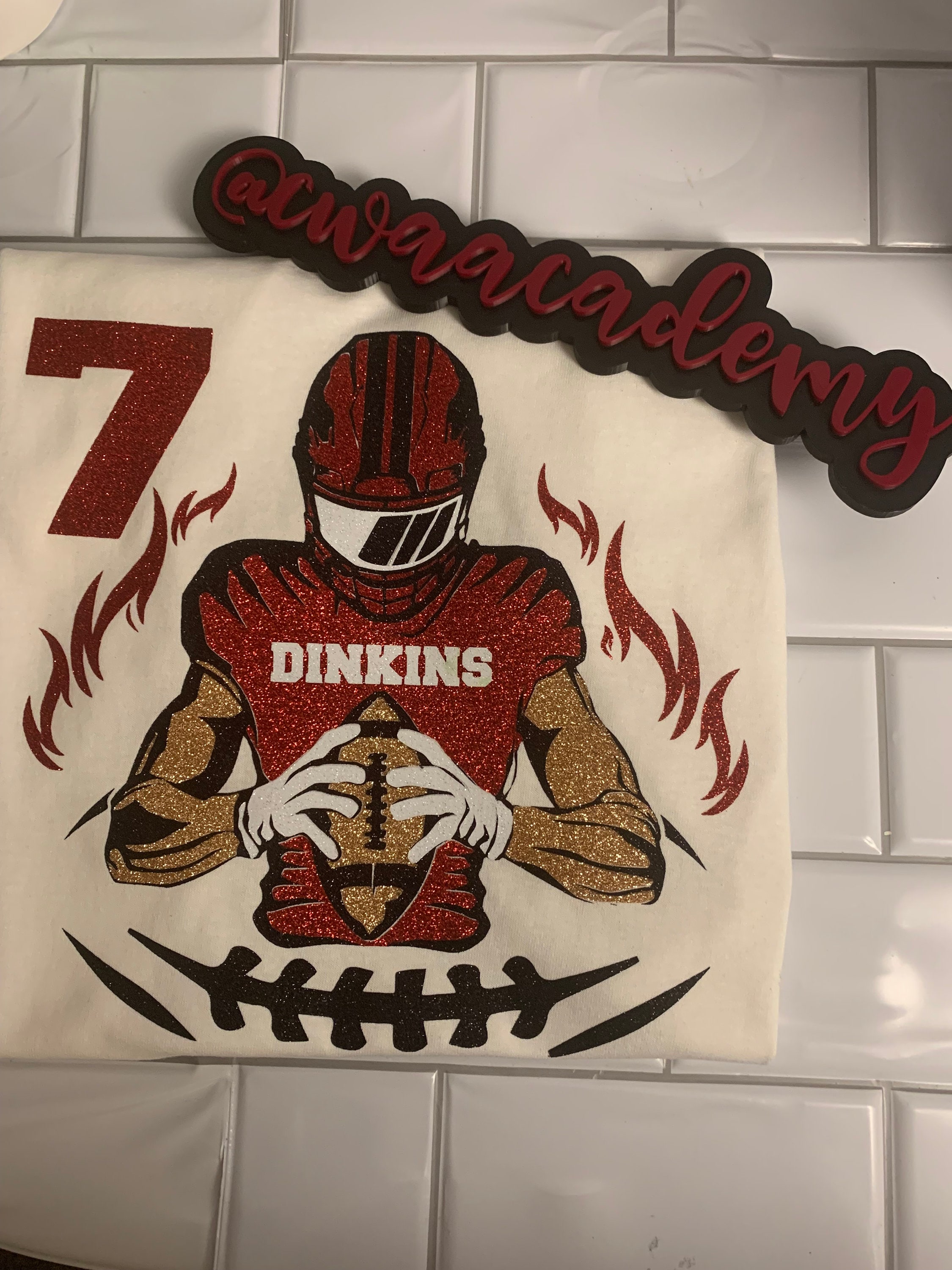 Glitter Football Player Shirt