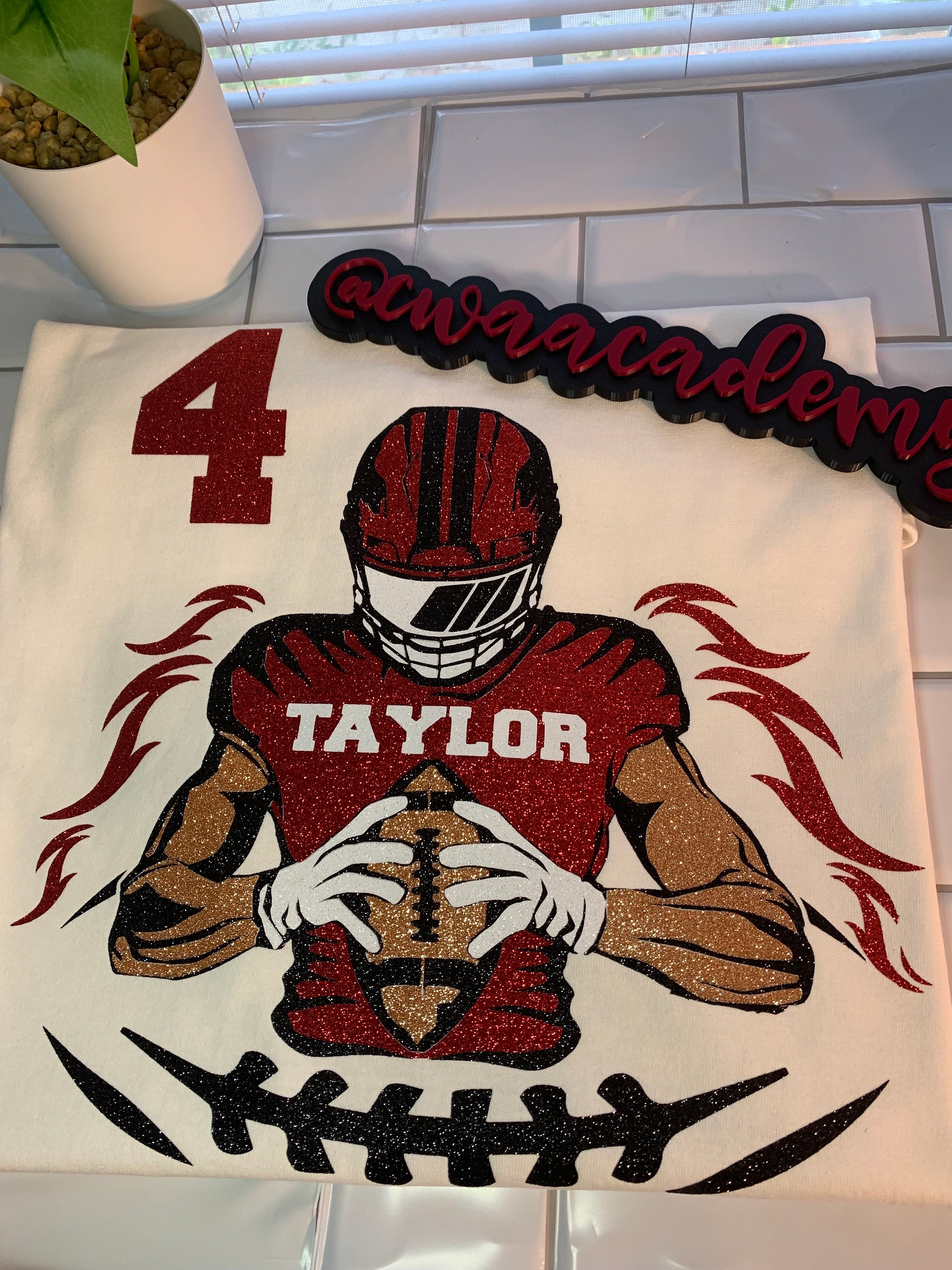 Glitter Football Player Shirt