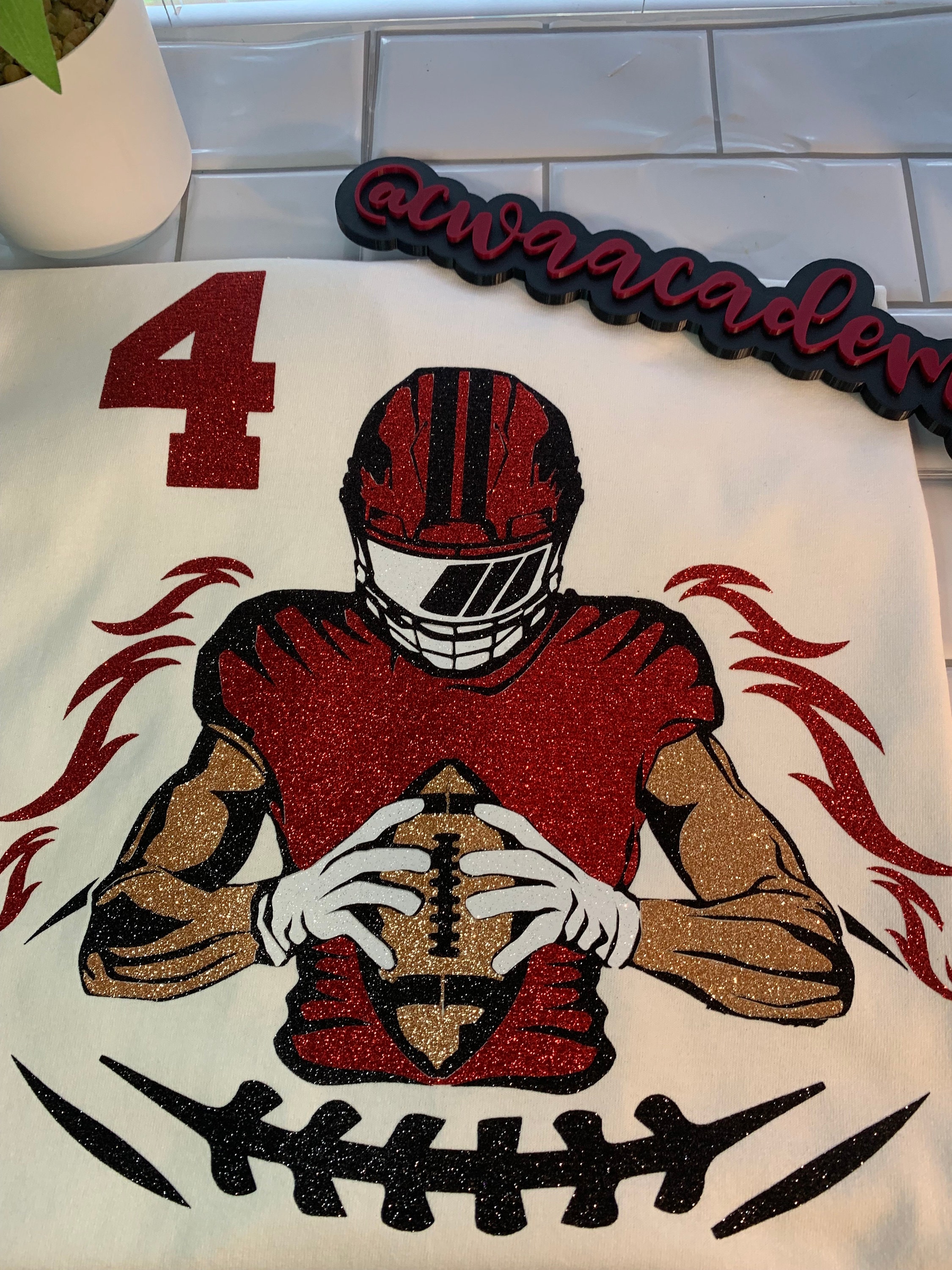 Glitter Football Player Shirt