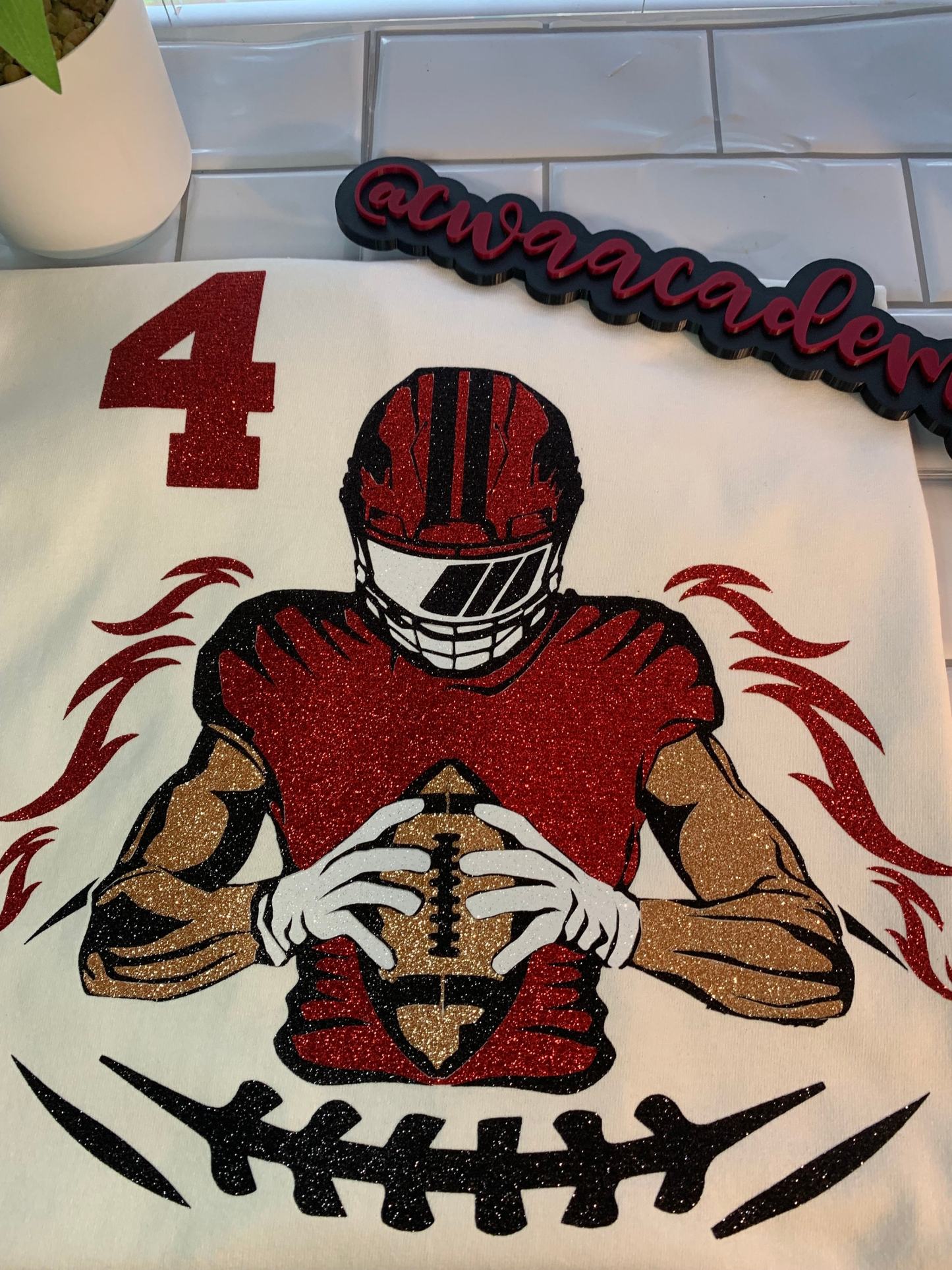 Glitter Football Player Shirt