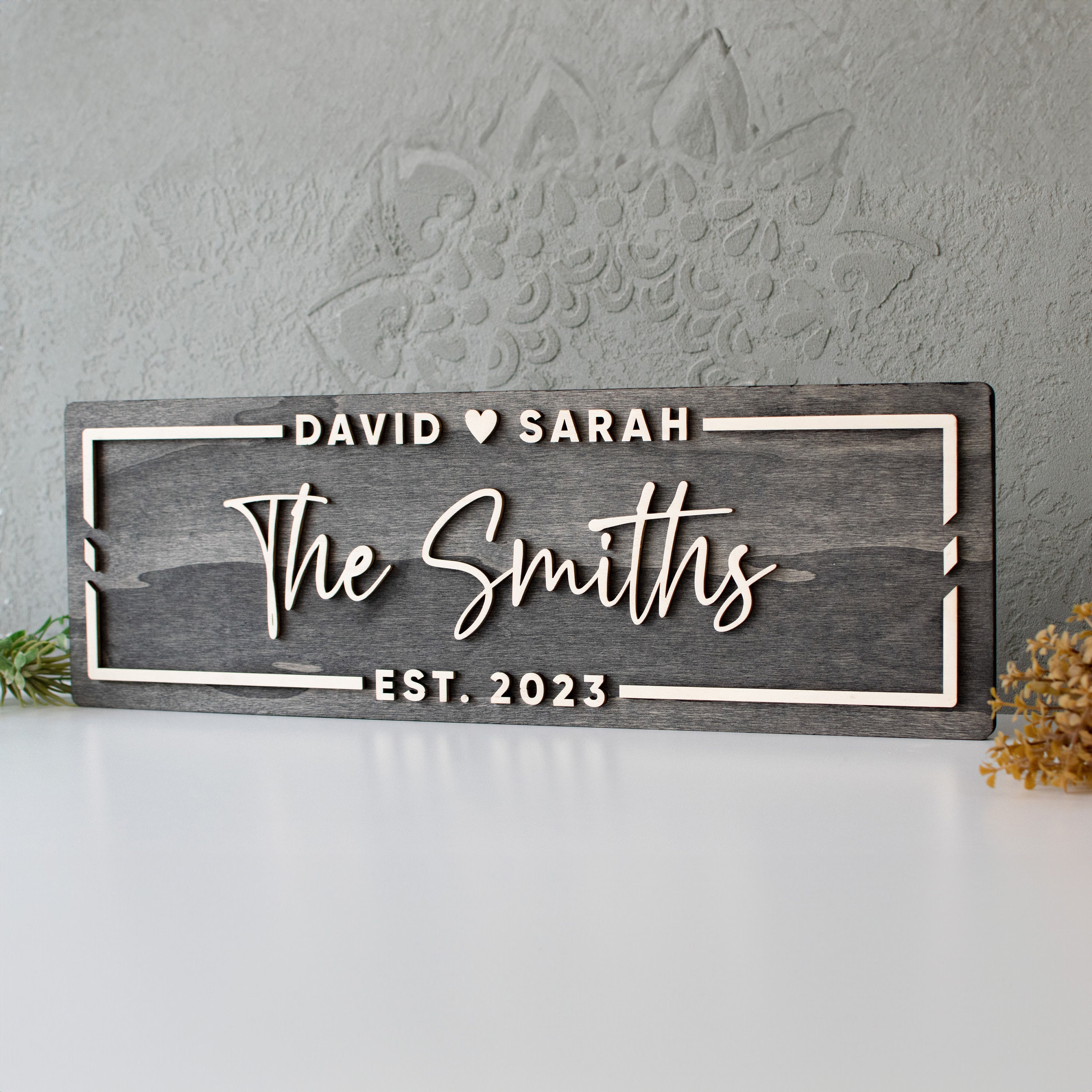 Custom Wedding Signs | 3D Wood Signs | Last Name & Established Sign | Perfect Engagement & Housewarming Gift