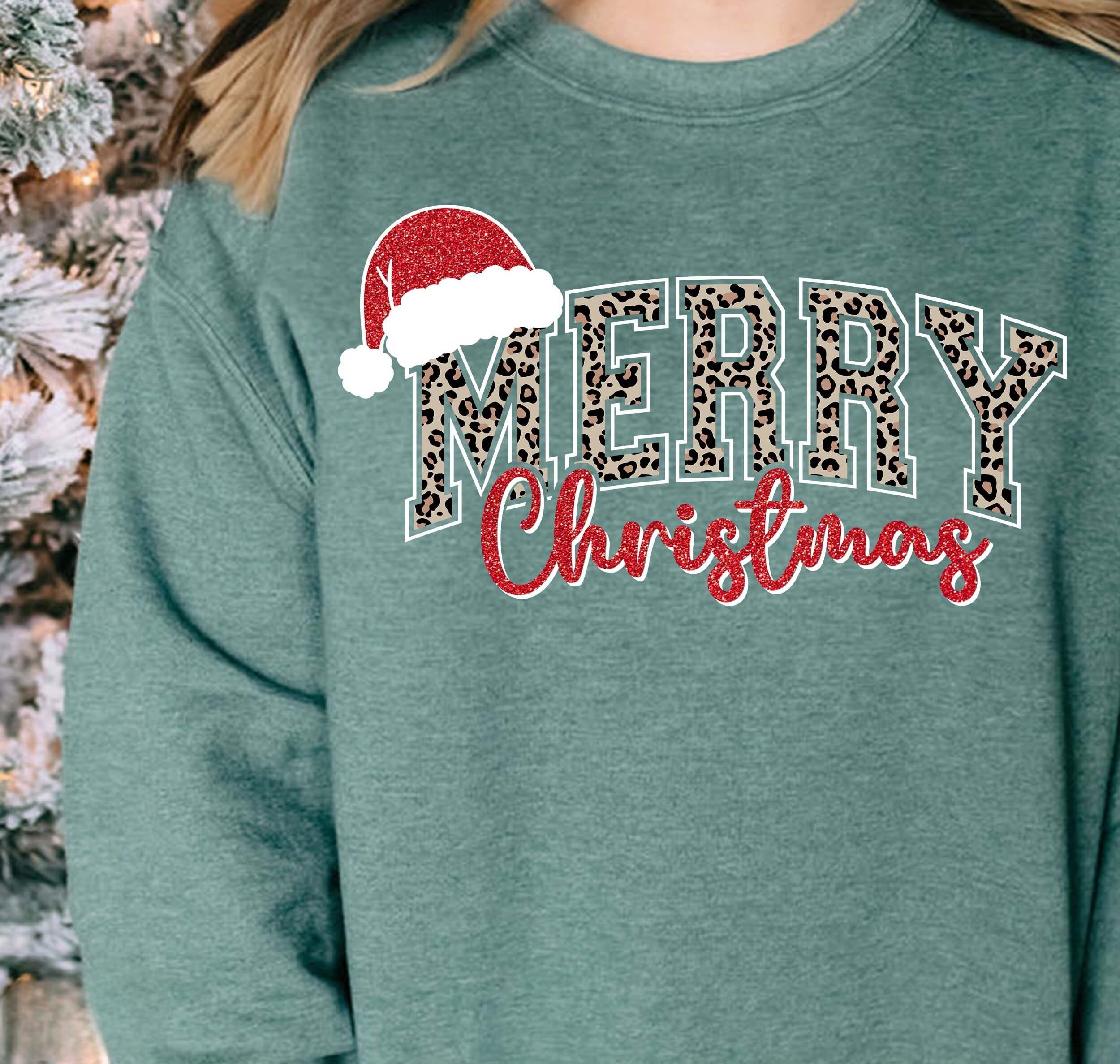 Custom Merry Christmas Leopard Print shirt