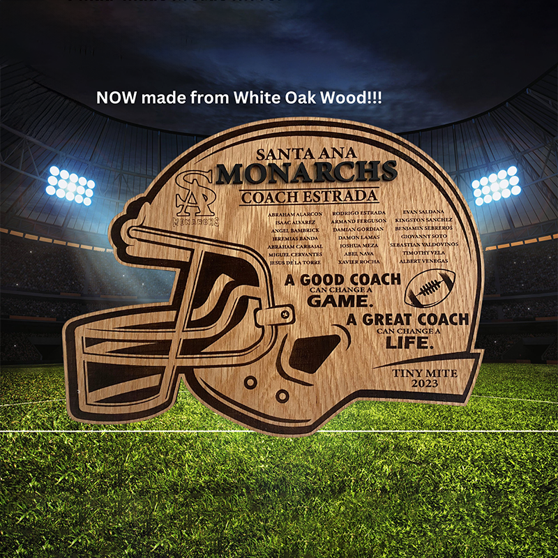 Custom Football Coach Gift Plaque with Coach and Players Names, Thank you Gift