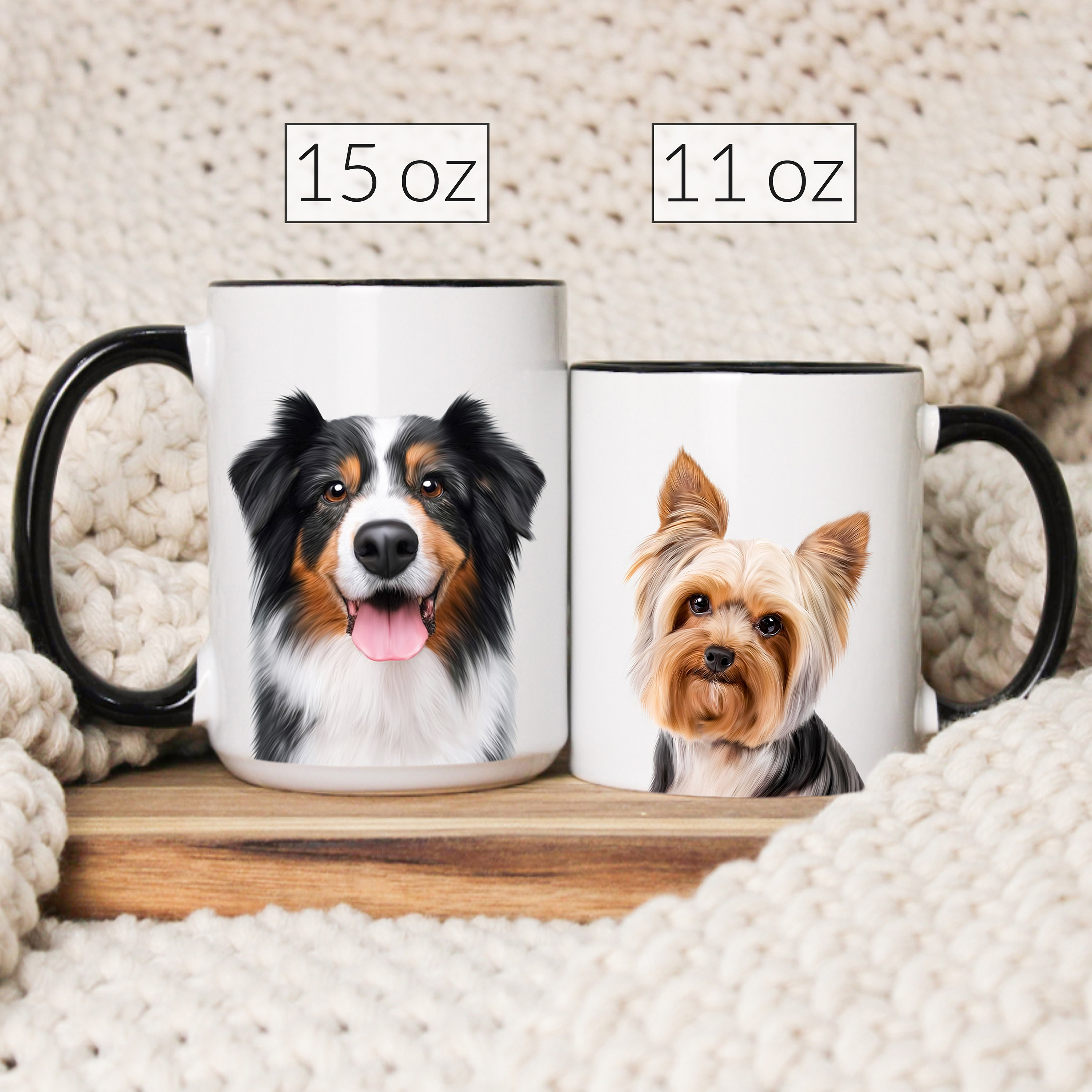 Custom Mug From Photo, Christmas Gift For Pet Parents, Dog Lover Gift, Digital Pet Portrait, Pet Painting, Coffee Mug, Dog Dad Gift