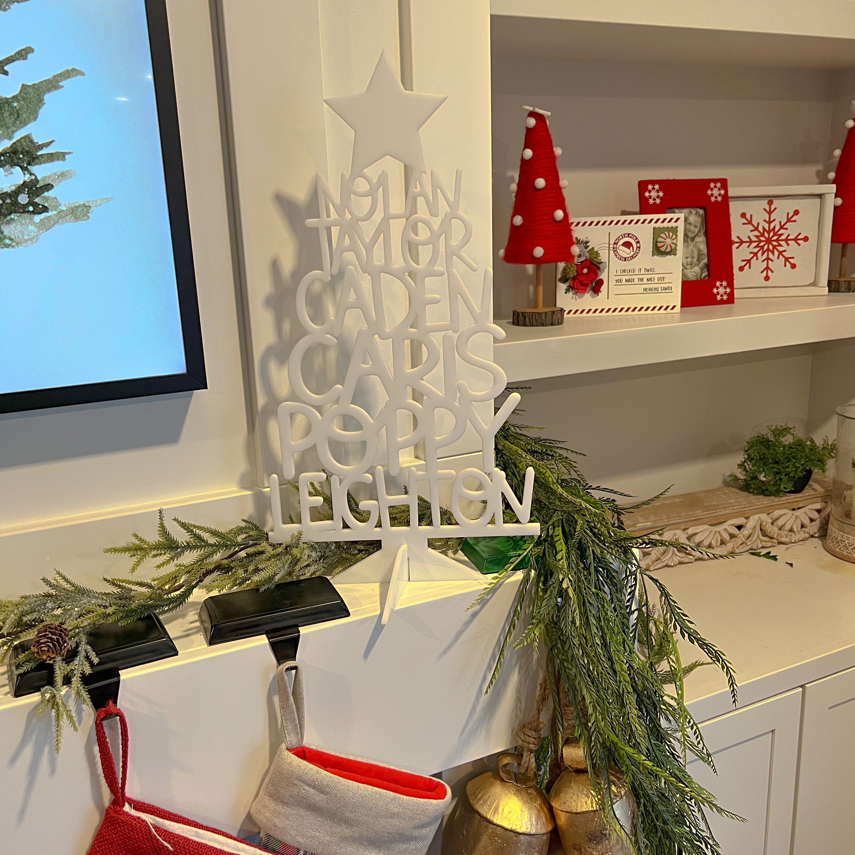 Custom Family Christmas Acrylic/Wood Tree Personalized with Names