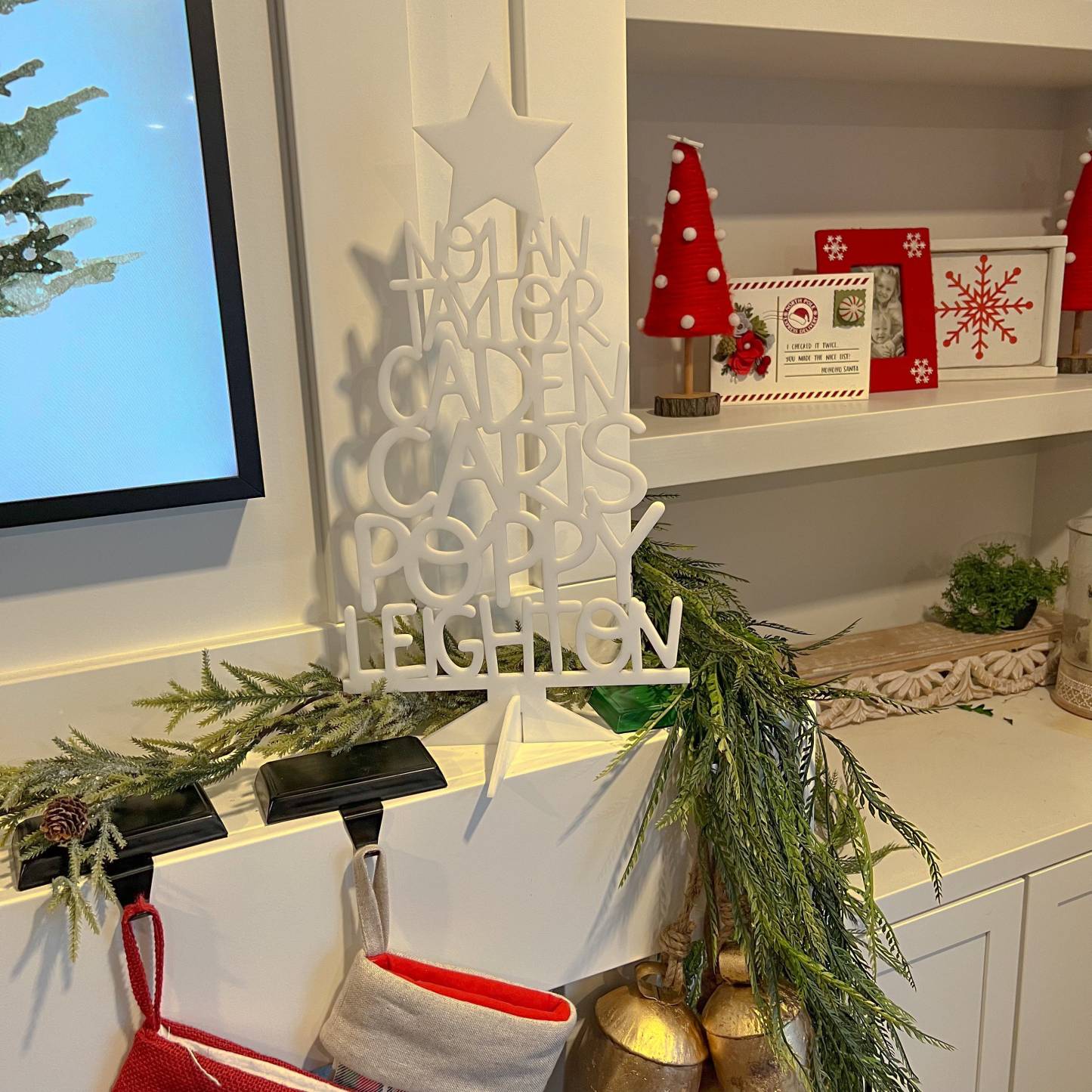 Custom Family Christmas Acrylic/Wood Tree Personalized with Names