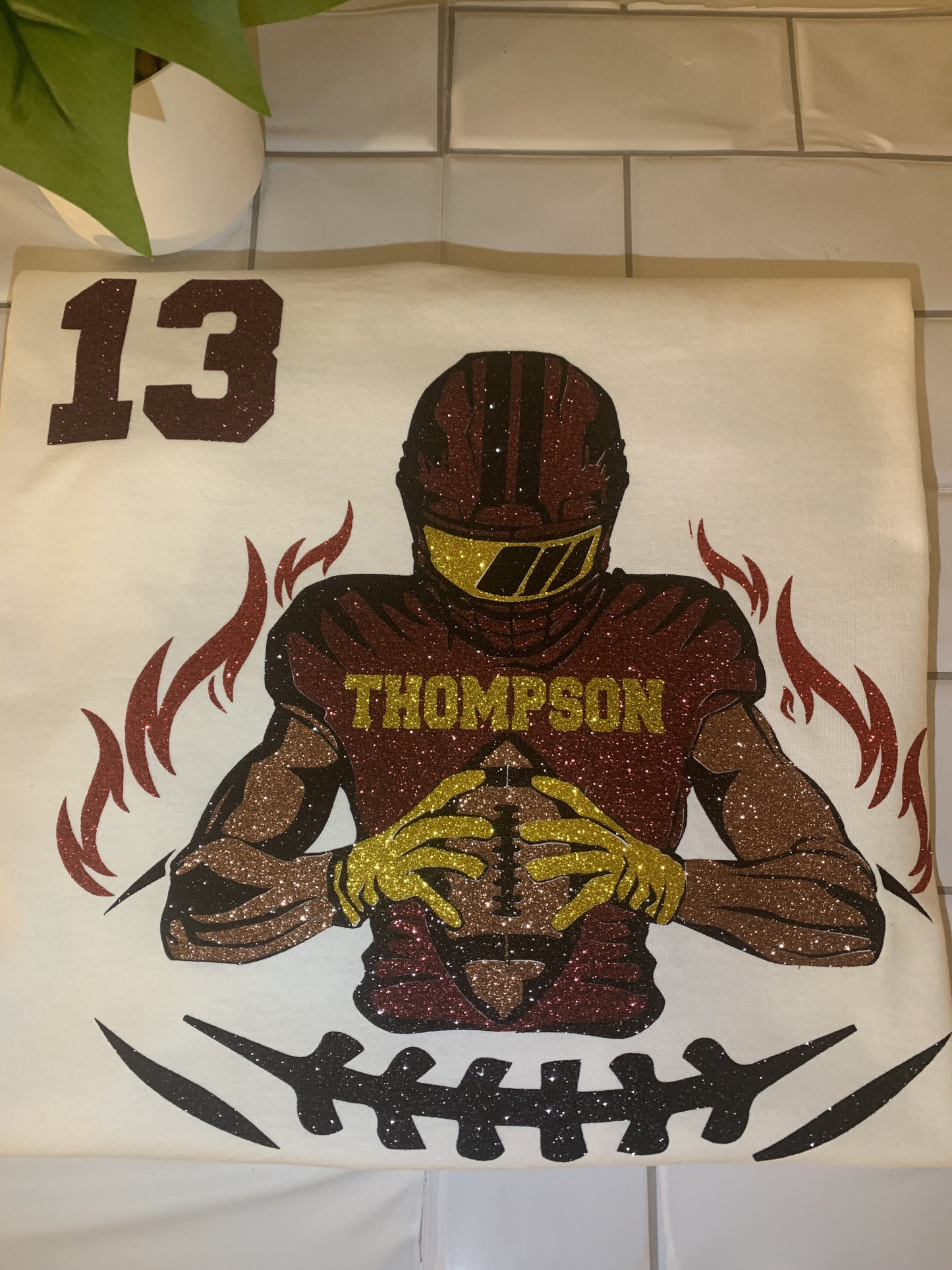 Glitter Football Player Shirt