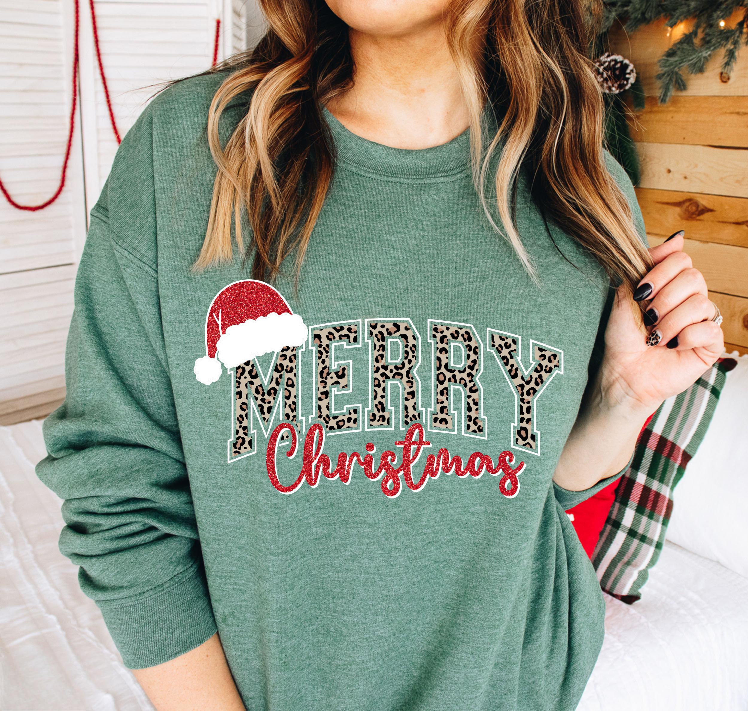 Custom Merry Christmas Leopard Print shirt
