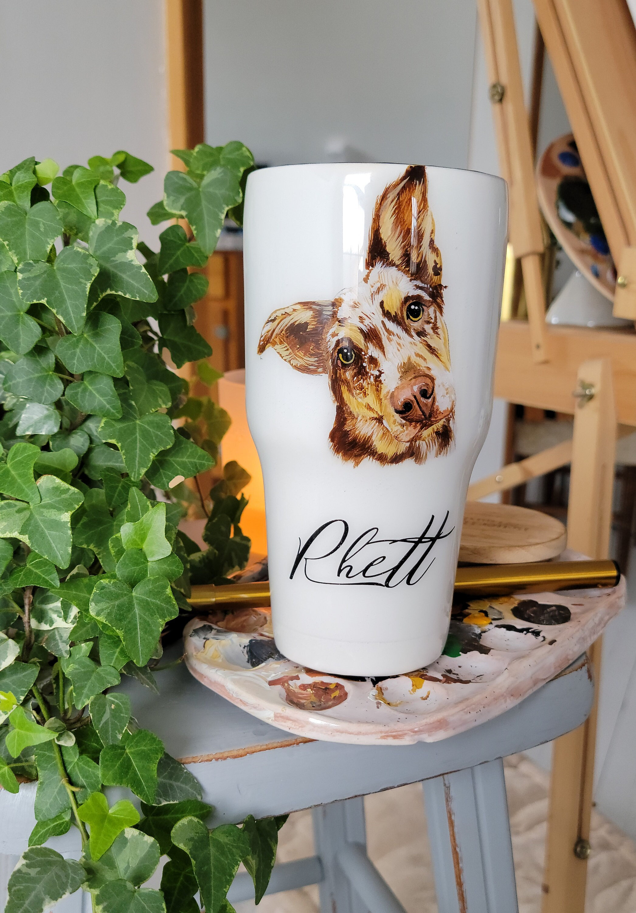 Hand Painted Pet Portrait Tumblers 
