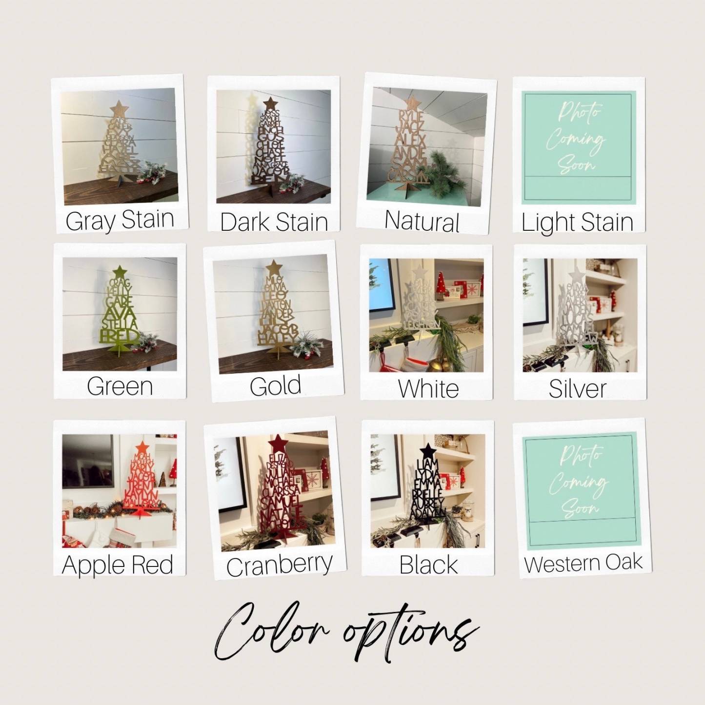 Custom Family Christmas Acrylic/Wood Tree Personalized with Names