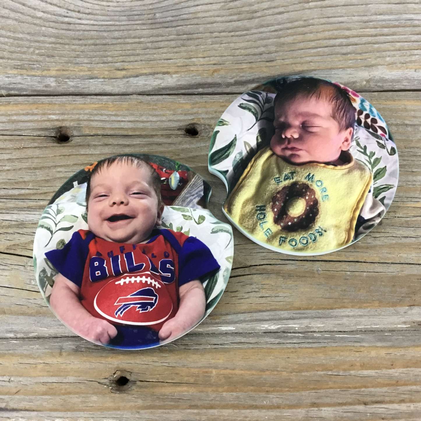 Personalized Car Coasters Set of 2, Photo Car Coasters