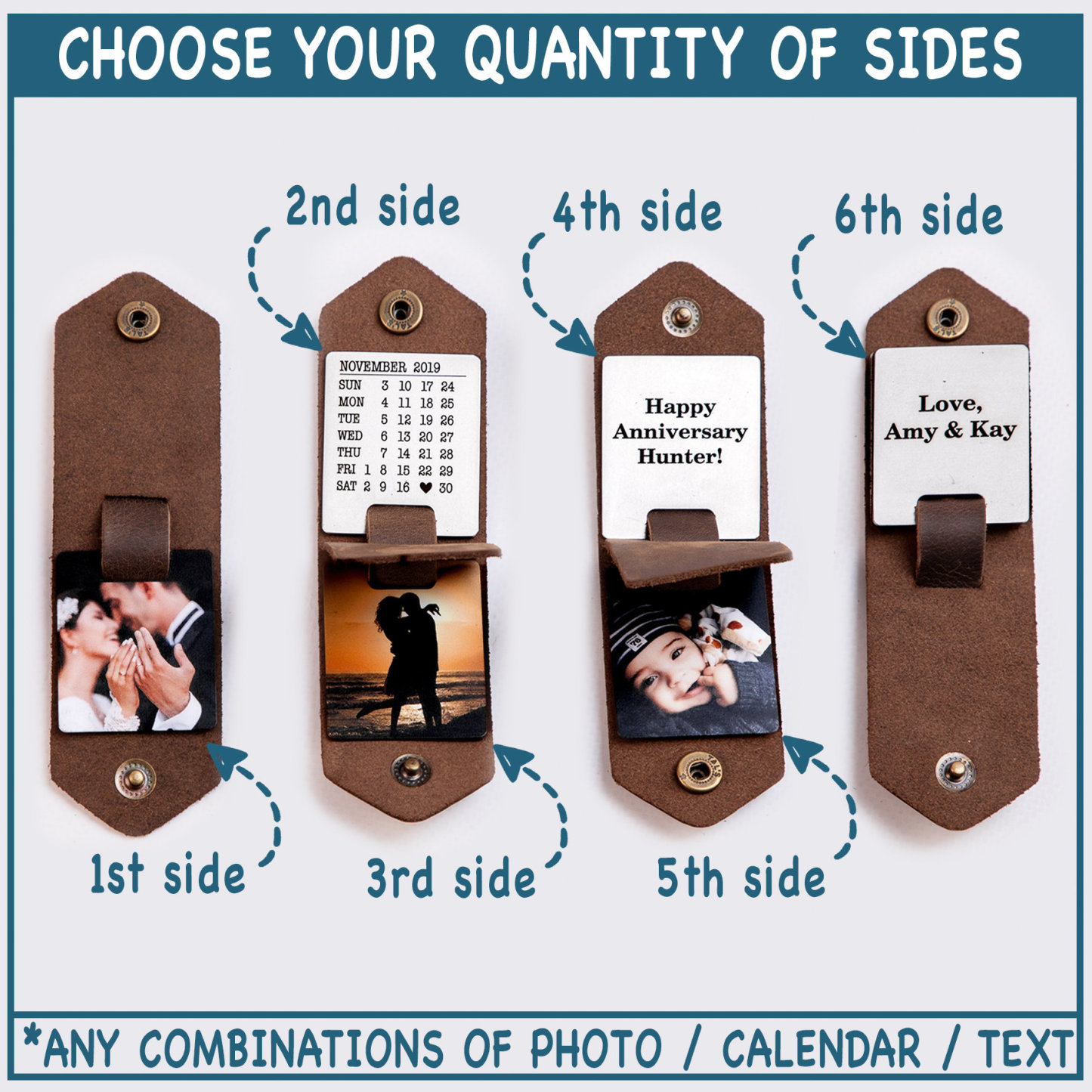 Papa gifts, Grandpa photo keychain, leather keychain for granddad, grandparents gifts, keychain with photo, personalized papa keychain