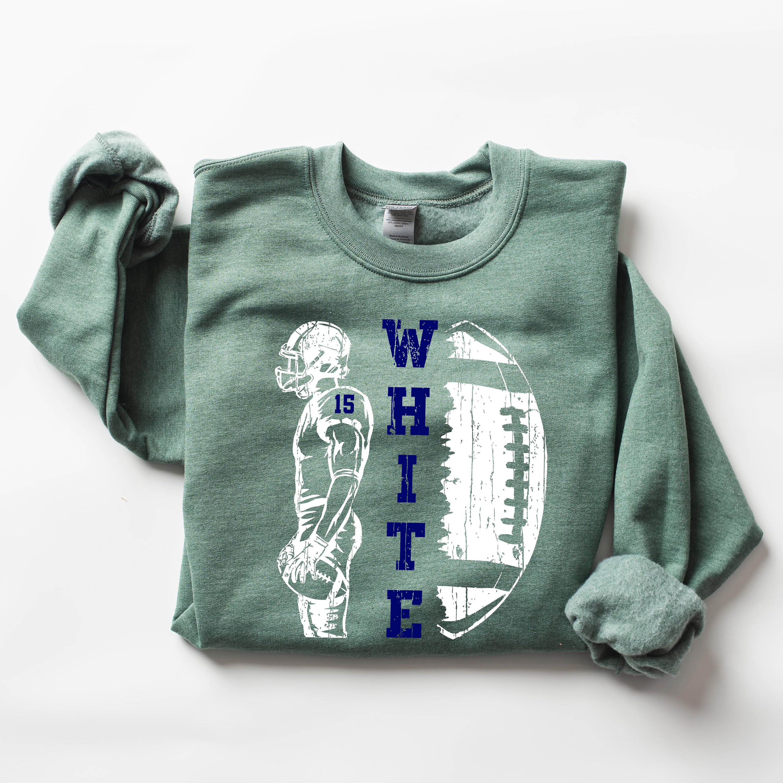 Personalized Football Sweatshirt - Adult Youth Team Name Football Player Tee - Football Cheerleader shirt 