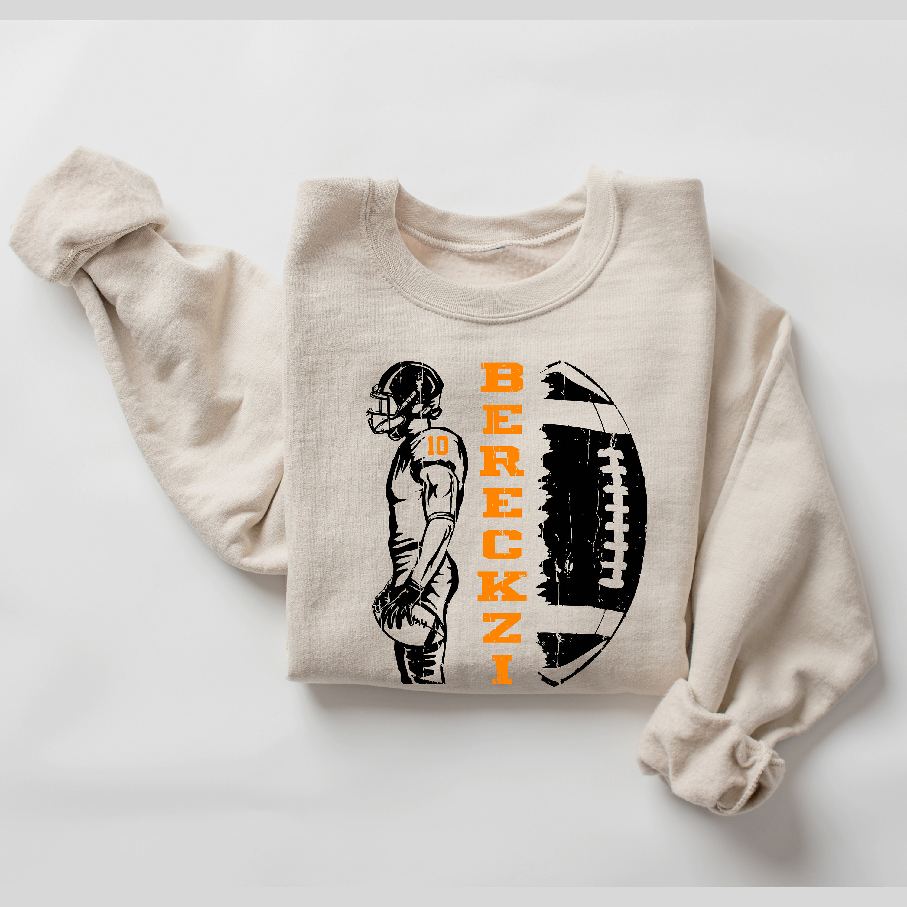 Personalized Football Sweatshirt - Adult Youth Team Name Football Player Tee - Football Cheerleader shirt 