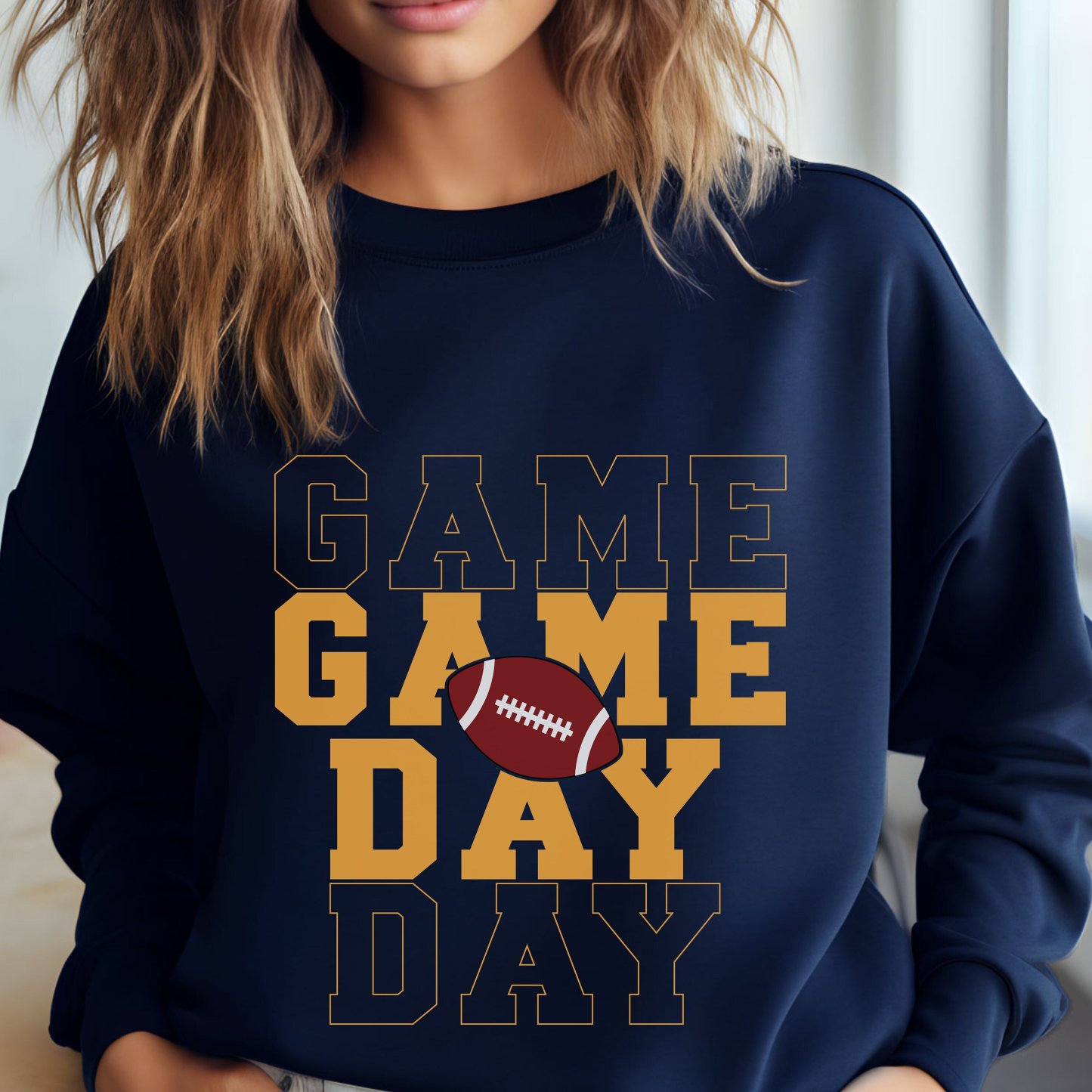 Game Day Sweatshirt, Gameday Crewneck, Women Sports Football Sweatshirt, Football Game Sweatshirt, Superbowl Party Shirt