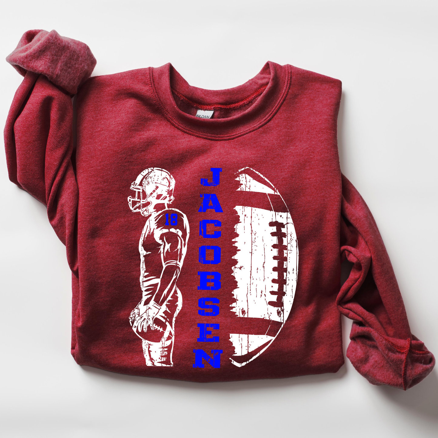 Personalized Football Sweatshirt - Adult Youth Team Name Football Player Tee - Football Cheerleader shirt 