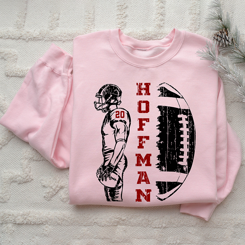 Personalized Football Sweatshirt - Adult Youth Team Name Football Player Tee - Football Cheerleader shirt 