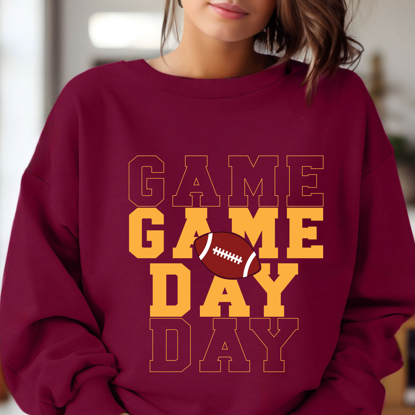 Game Day Sweatshirt, Gameday Crewneck, Women Sports Football Sweatshirt, Football Game Sweatshirt, Superbowl Party Shirt