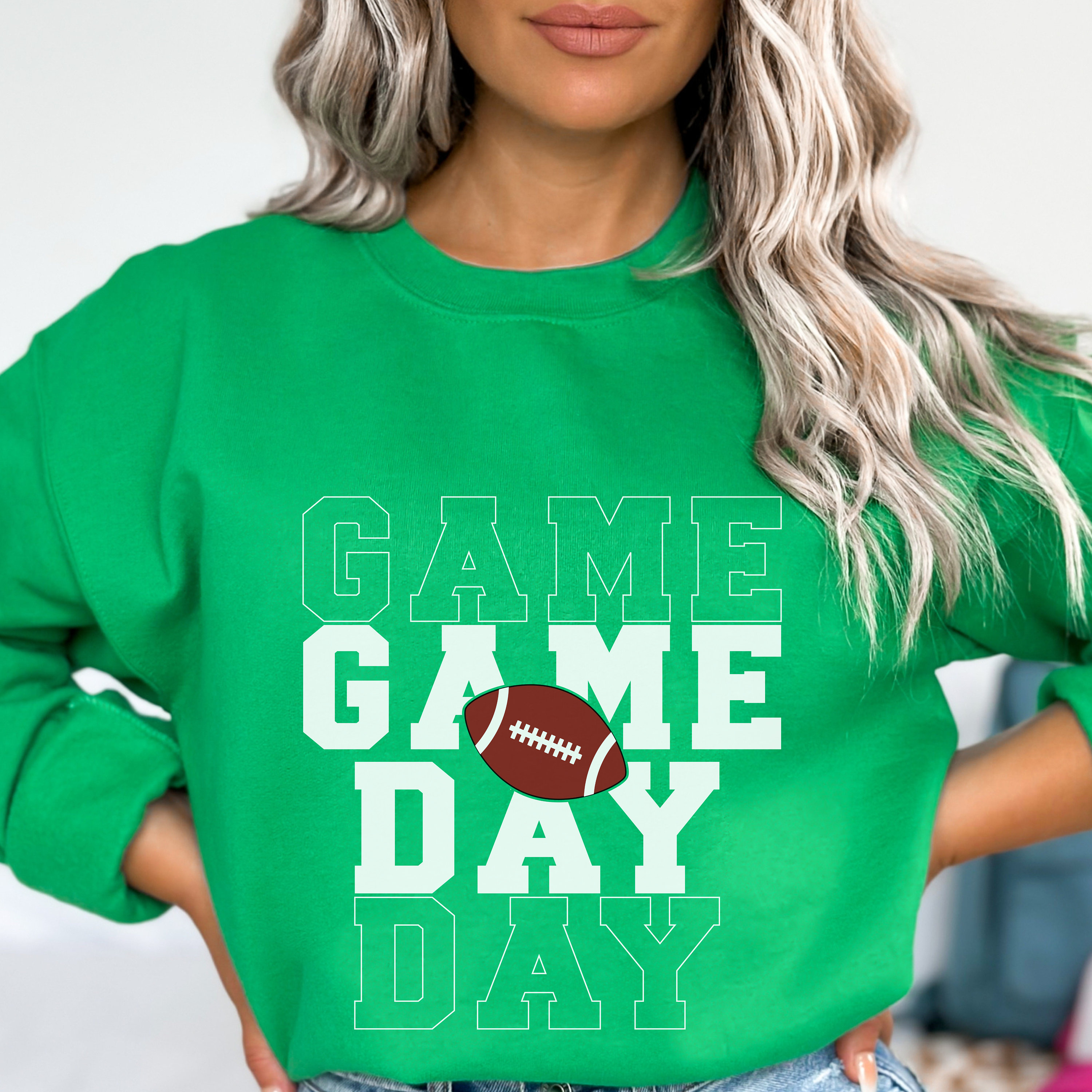 Game Day Sweatshirt, Gameday Crewneck, Women Sports Football Sweatshirt, Football Game Sweatshirt, Superbowl Party Shirt