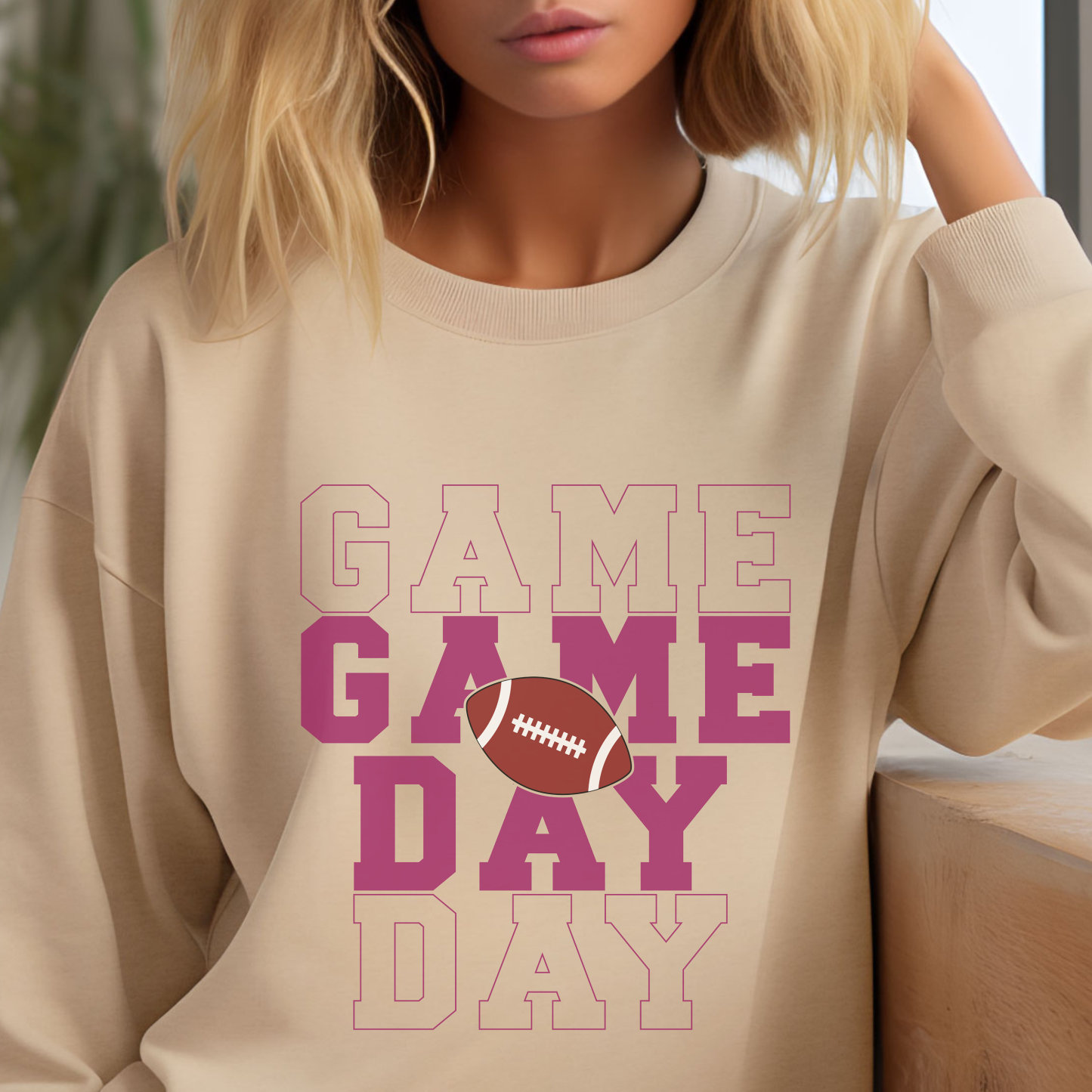 Game Day Sweatshirt, Gameday Crewneck, Women Sports Football Sweatshirt, Football Game Sweatshirt, Superbowl Party Shirt