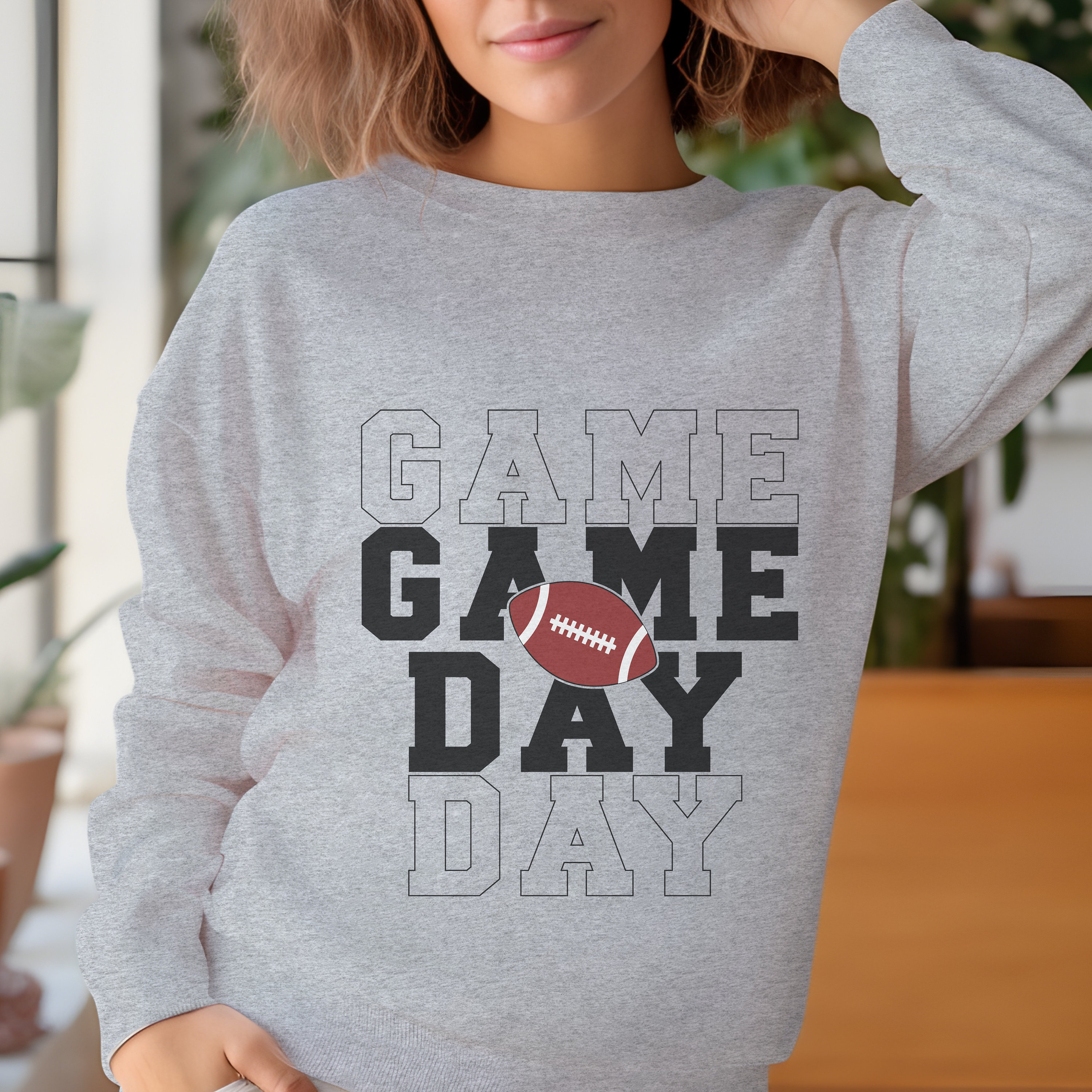 Game Day Sweatshirt, Gameday Crewneck, Women Sports Football Sweatshirt, Football Game Sweatshirt, Superbowl Party Shirt