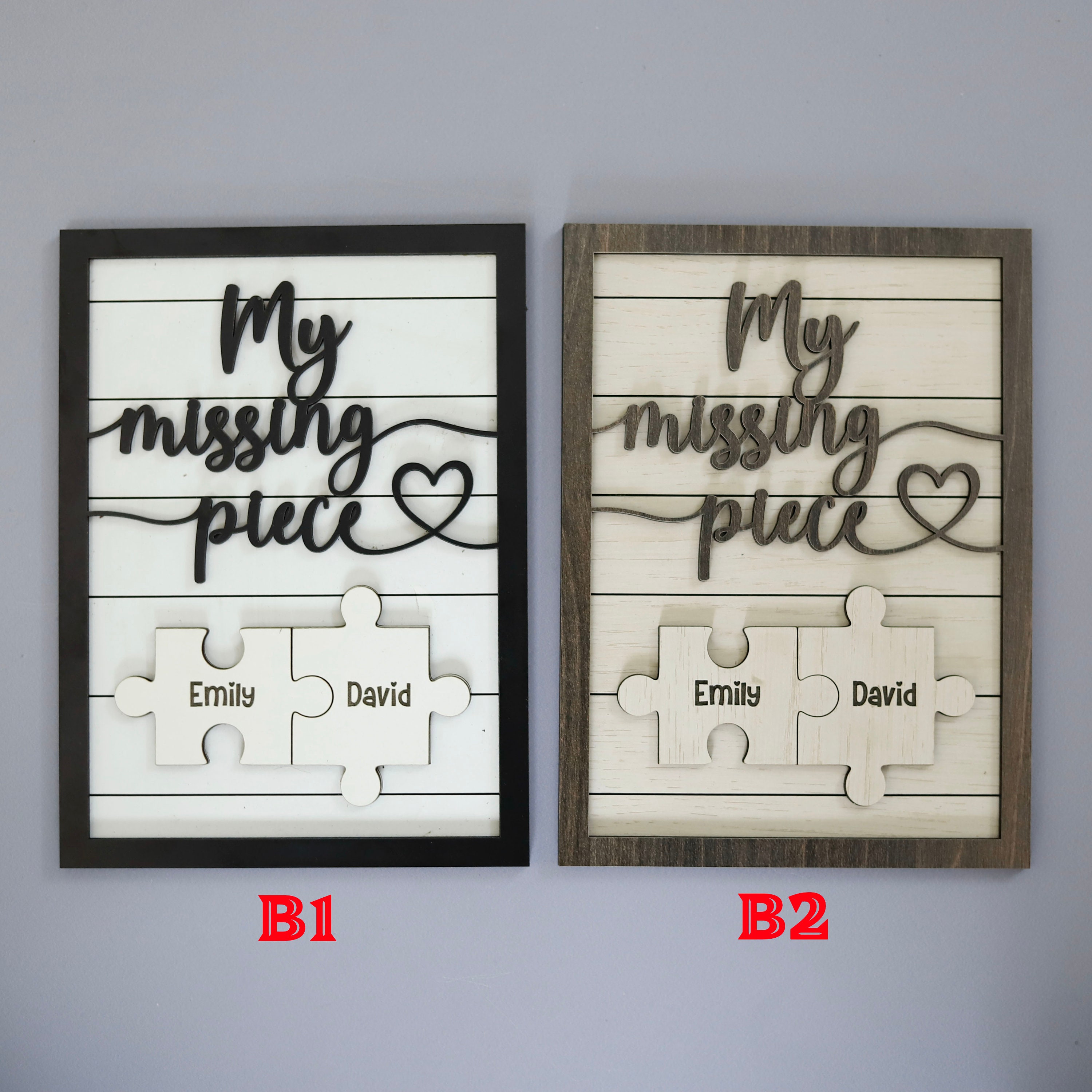 Custom Puzzle Piece Sign, Custom Boyfriend Gifts, Missing Piece Sign