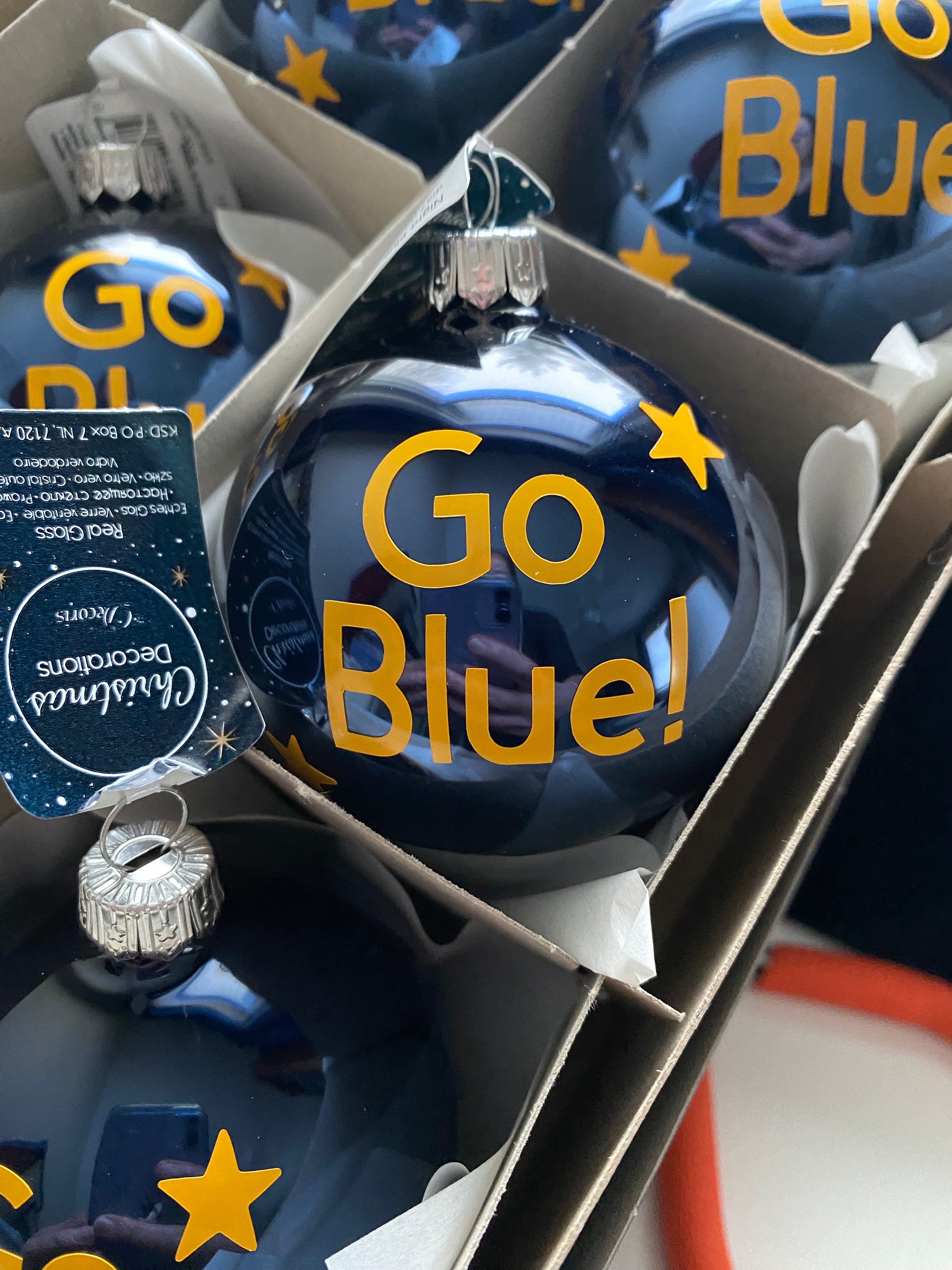 Maize and Blue Michigan Ornaments - Perfect Holiday Gift for the U of M Fan, Student, Alumni, Parent