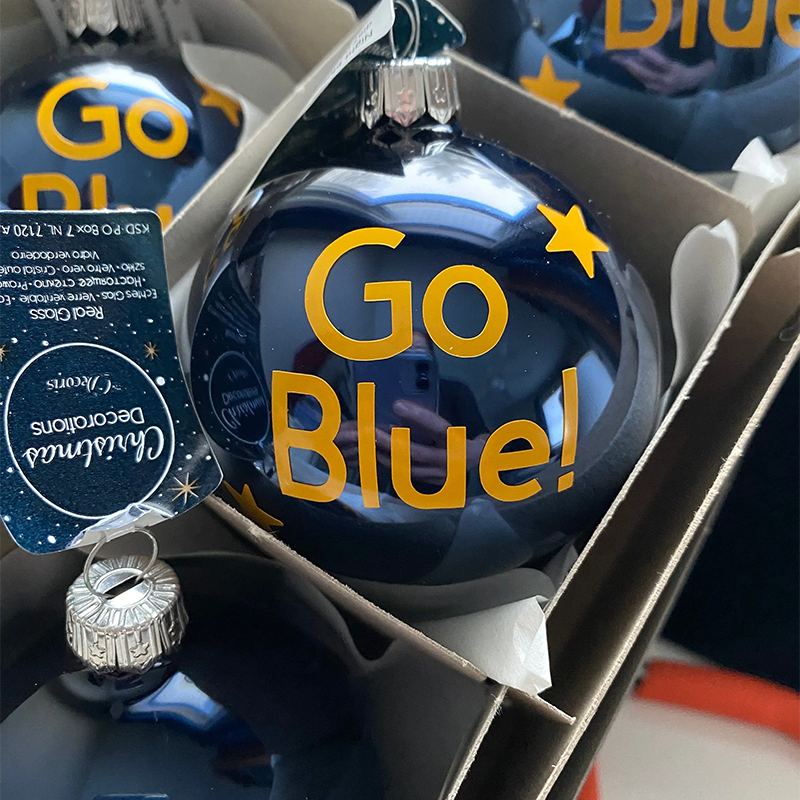 Maize and Blue Michigan Ornaments - Perfect Holiday Gift for the U of M Fan, Student, Alumni, Parent